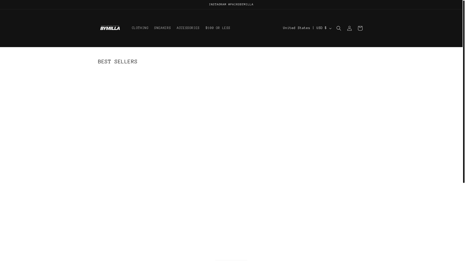 website screenshot of https://pairsbymilla.com/