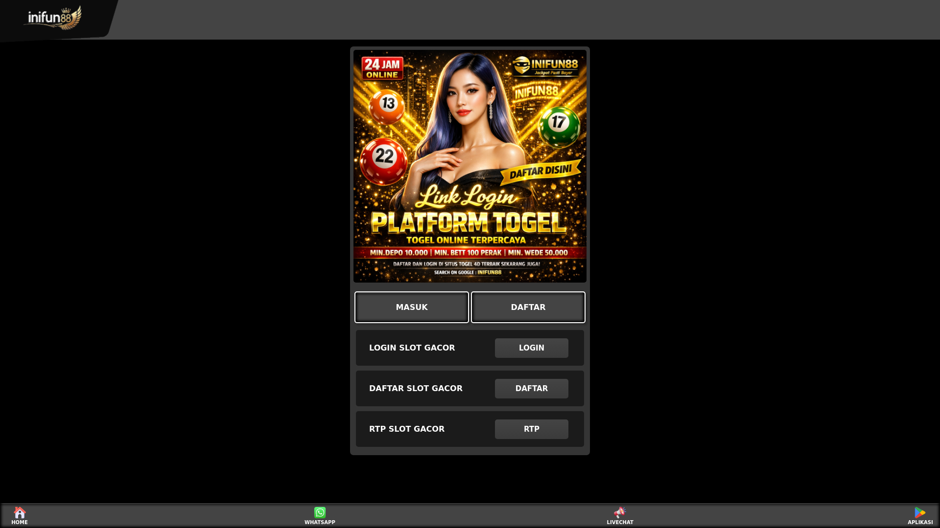 website screenshot of https://inifun88tri.pages.dev/