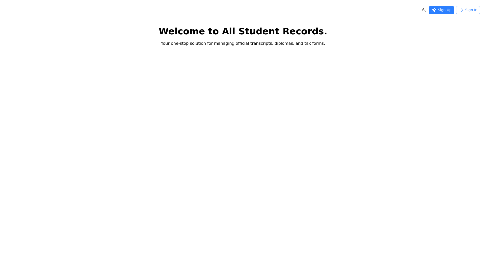 website screenshot of https://allstudentrecords.com/