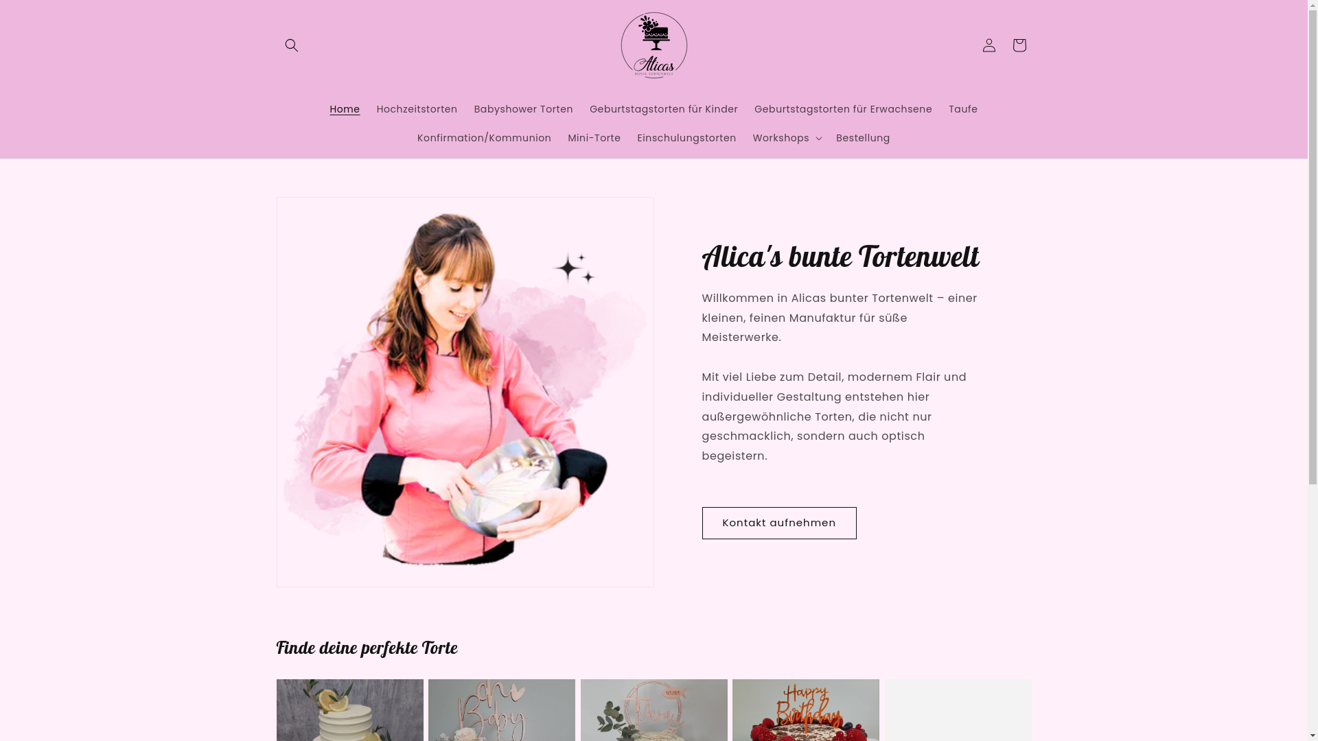 website screenshot of https://alicas-bunte-tortenwelt-shop.de/