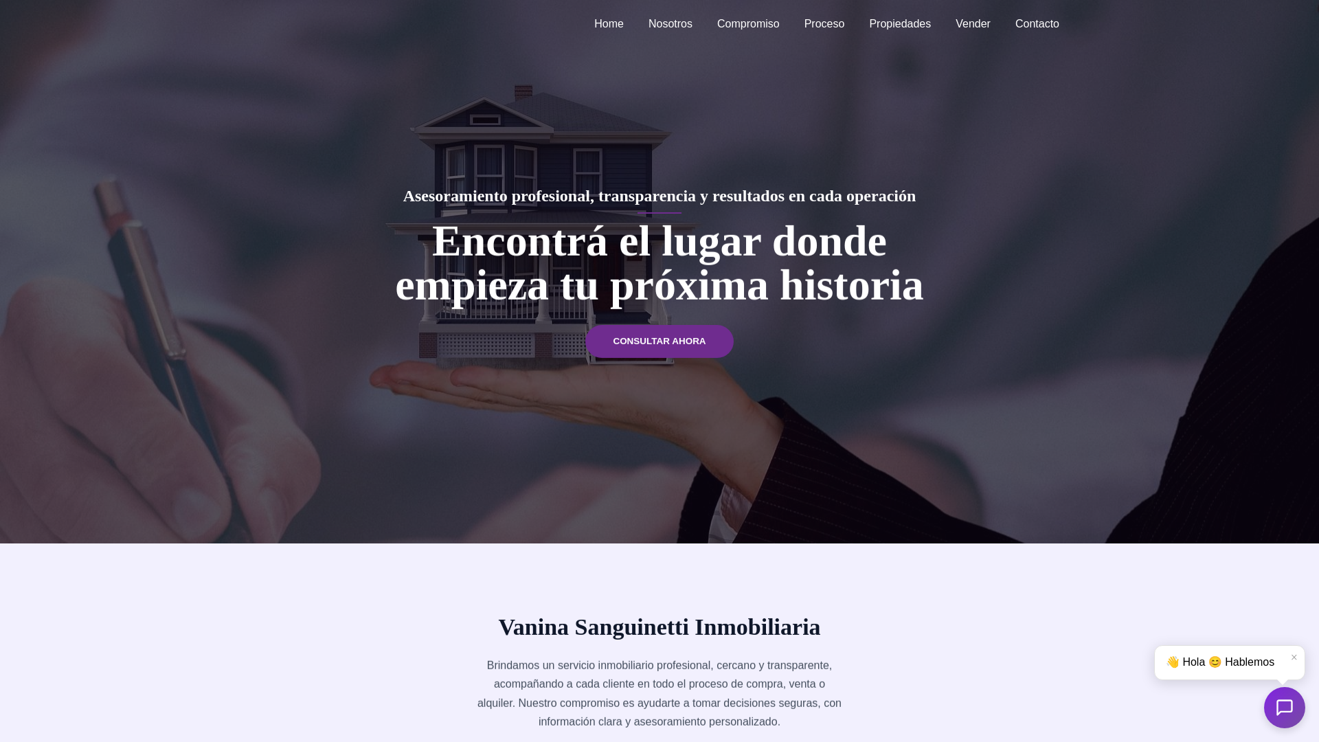 website screenshot of https://sanguinettiv.com.ar