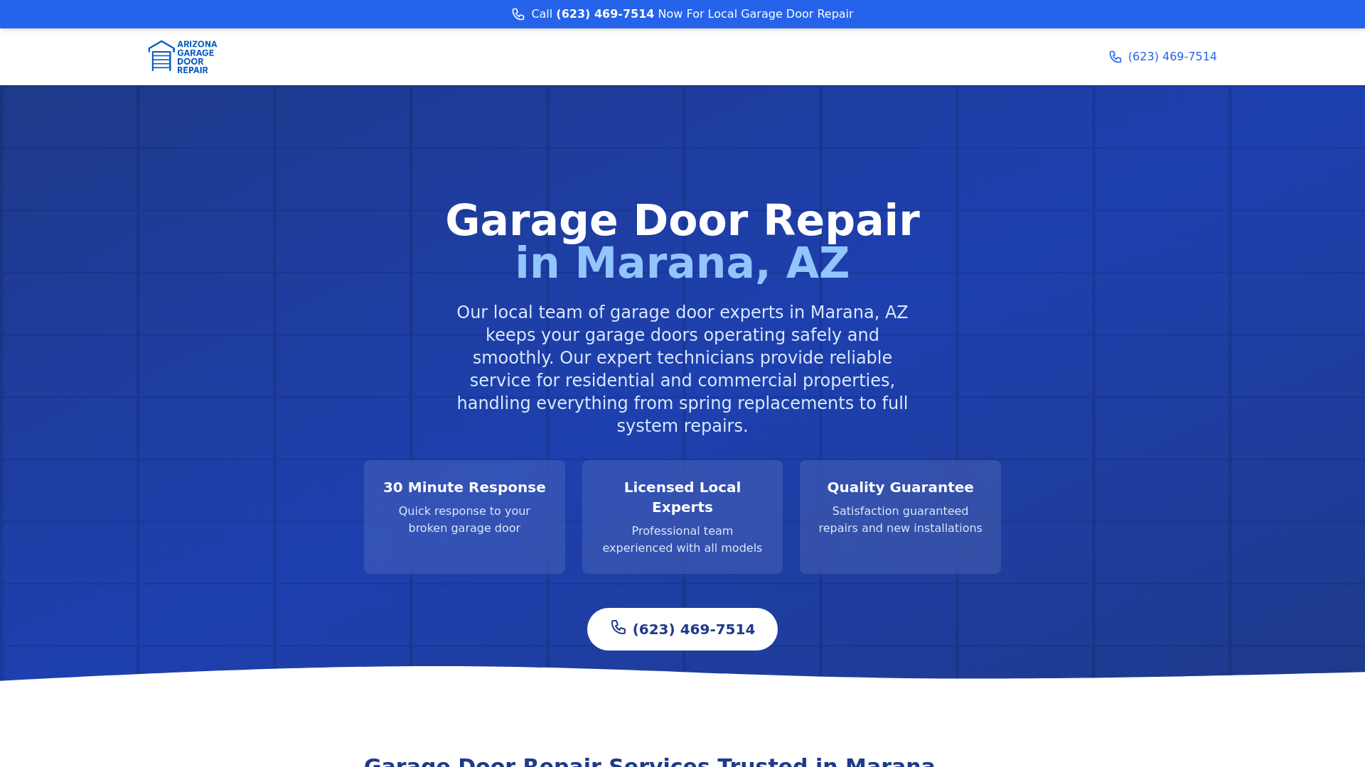 website screenshot of https://marana-az-garage-door-repair.pages.dev/