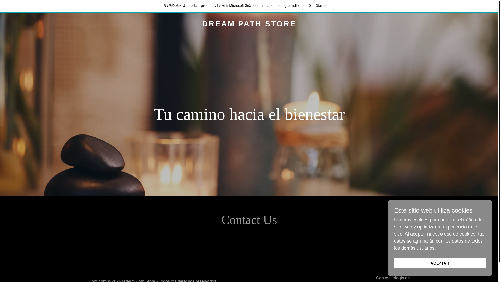 website screenshot of https://dreampathstore.com/