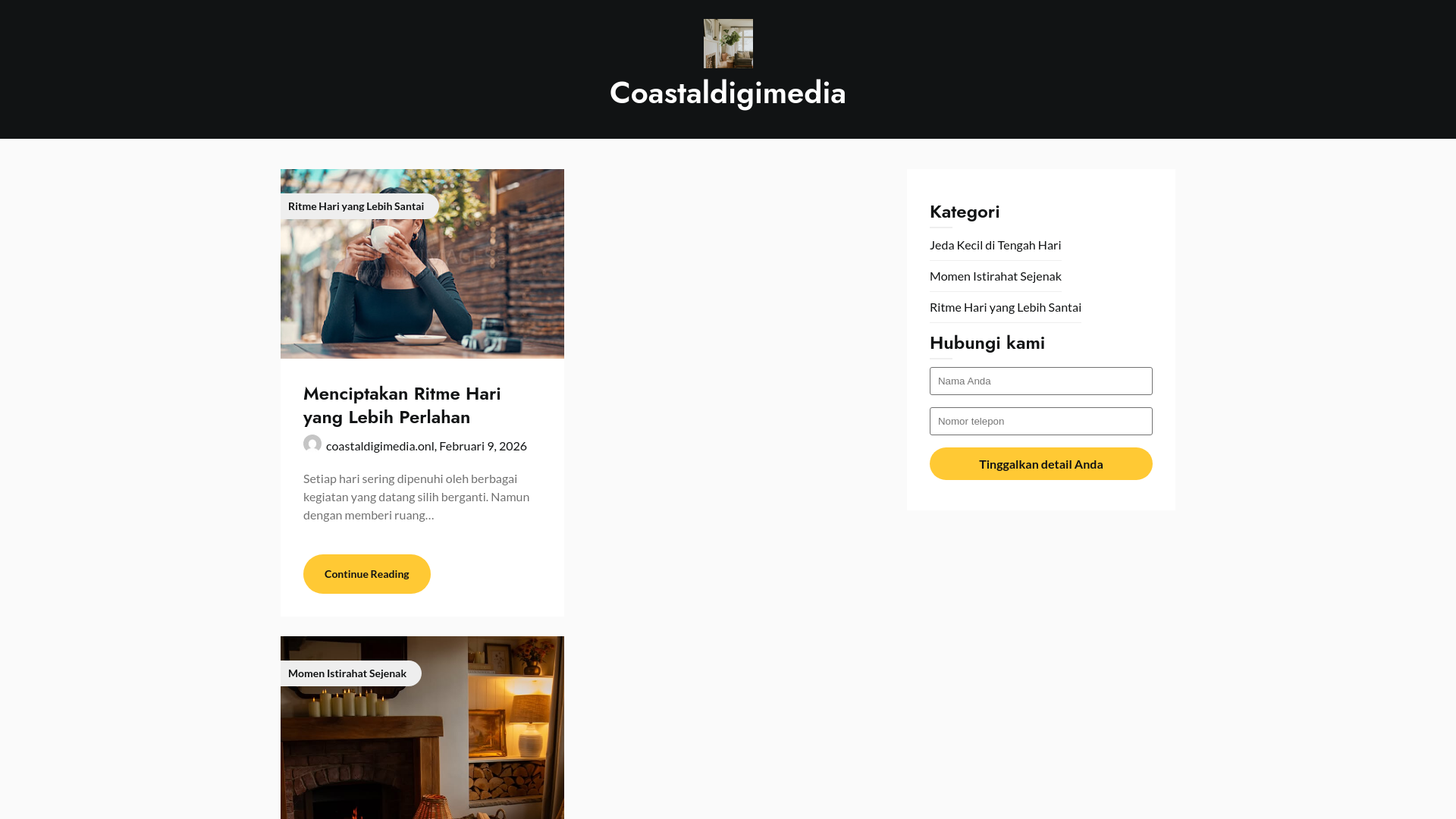 website screenshot of https://coastaldigimedia.onl/