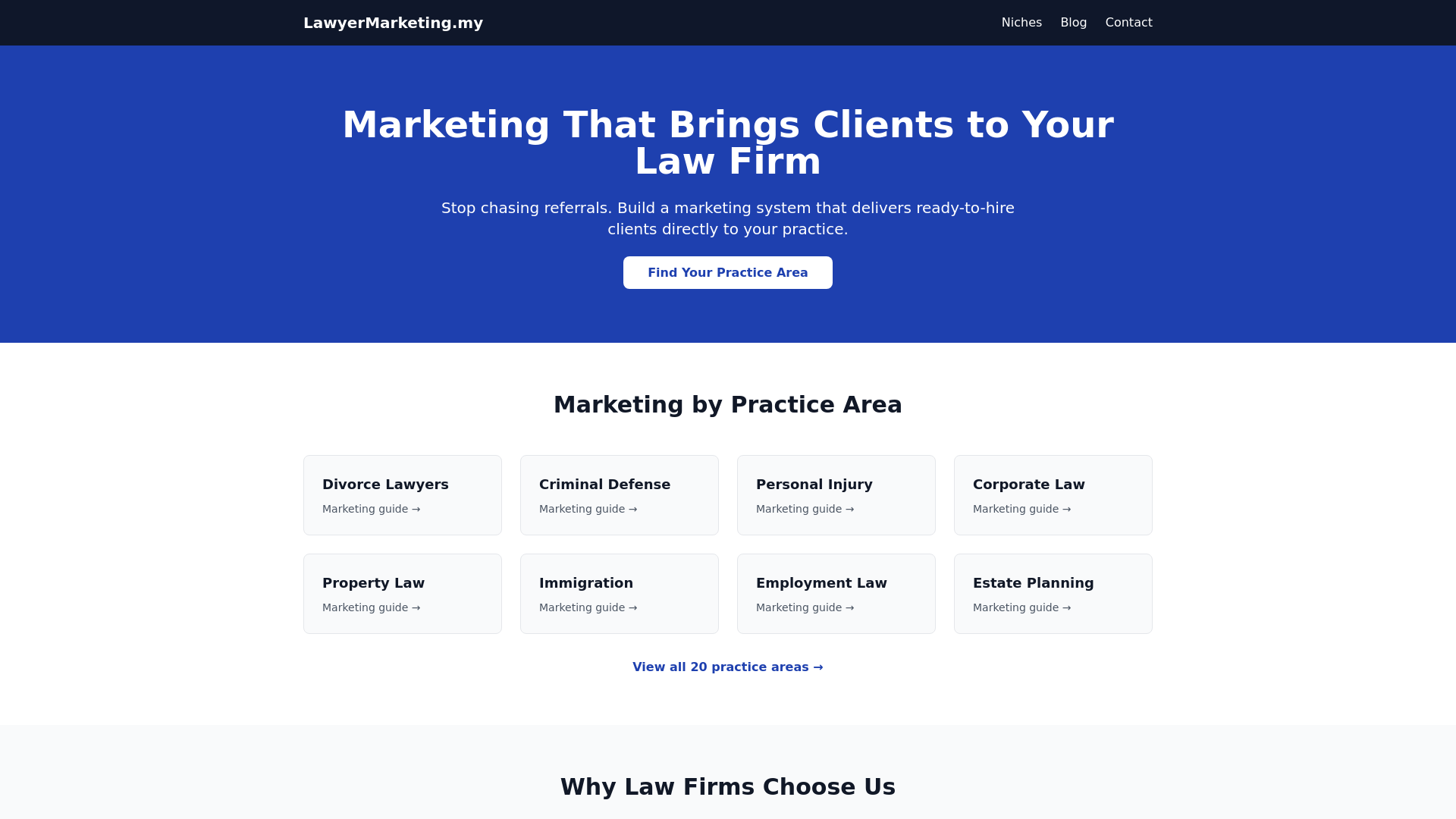website screenshot of https://lawyermarketing.my