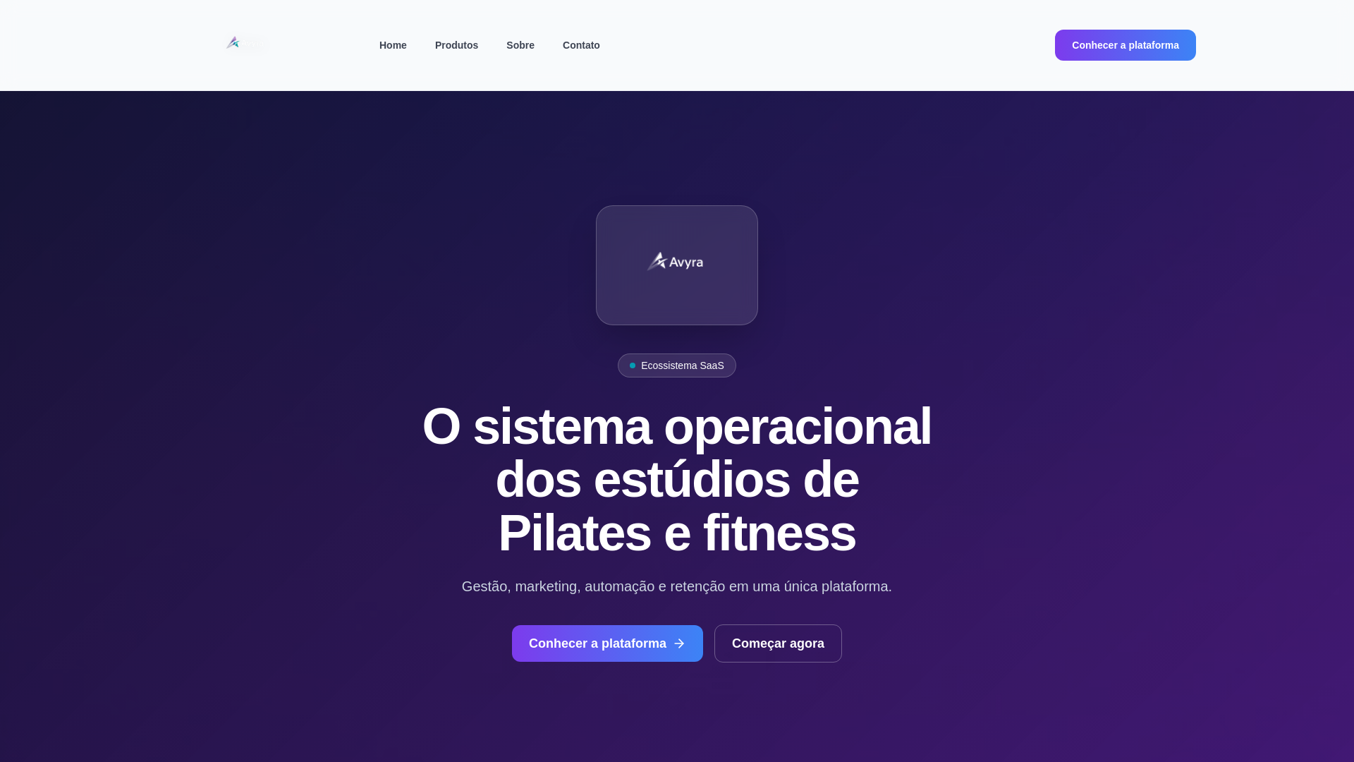 website screenshot of https://avyra.cloud/