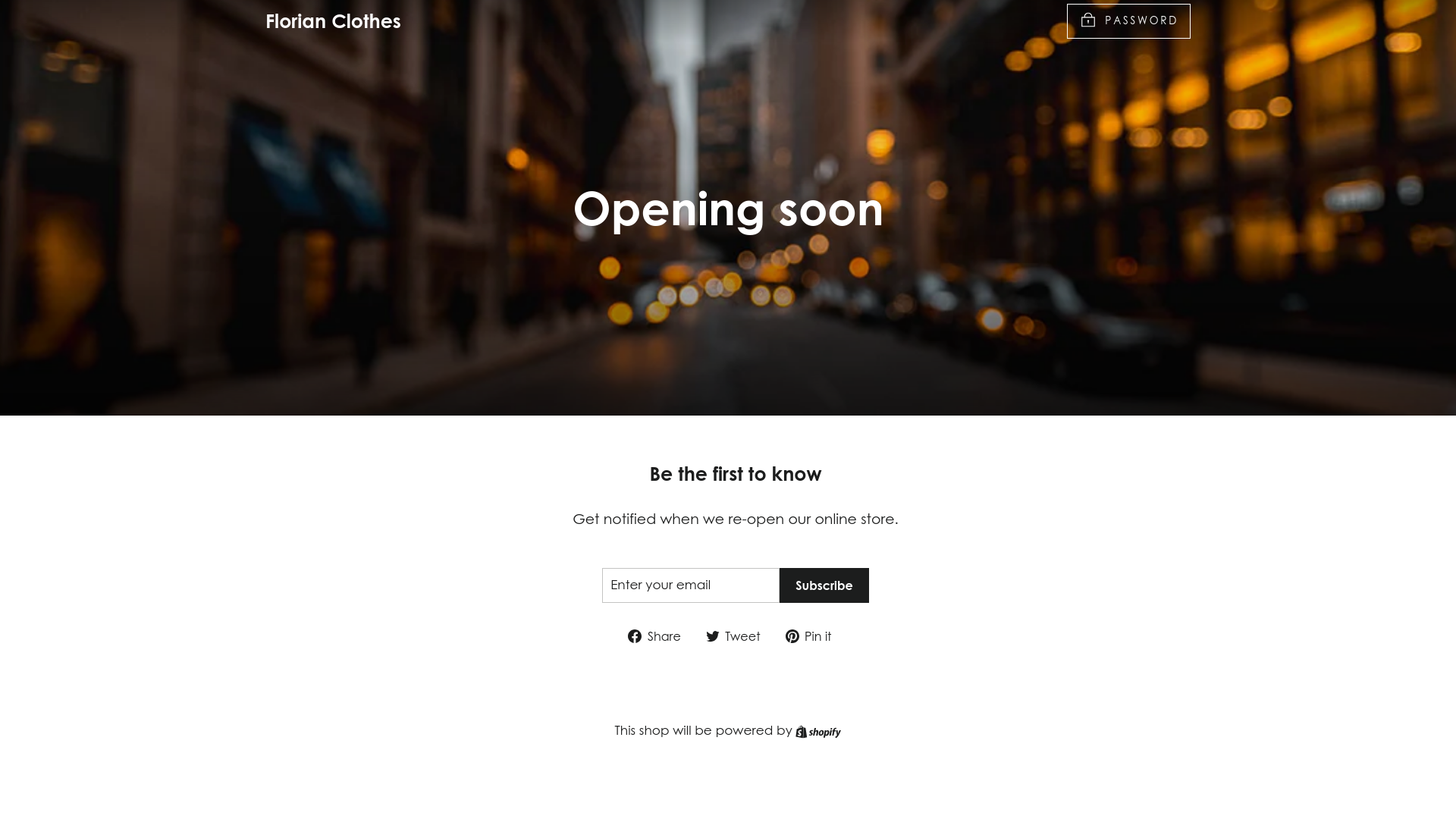 website screenshot of https://florianclothes.com/