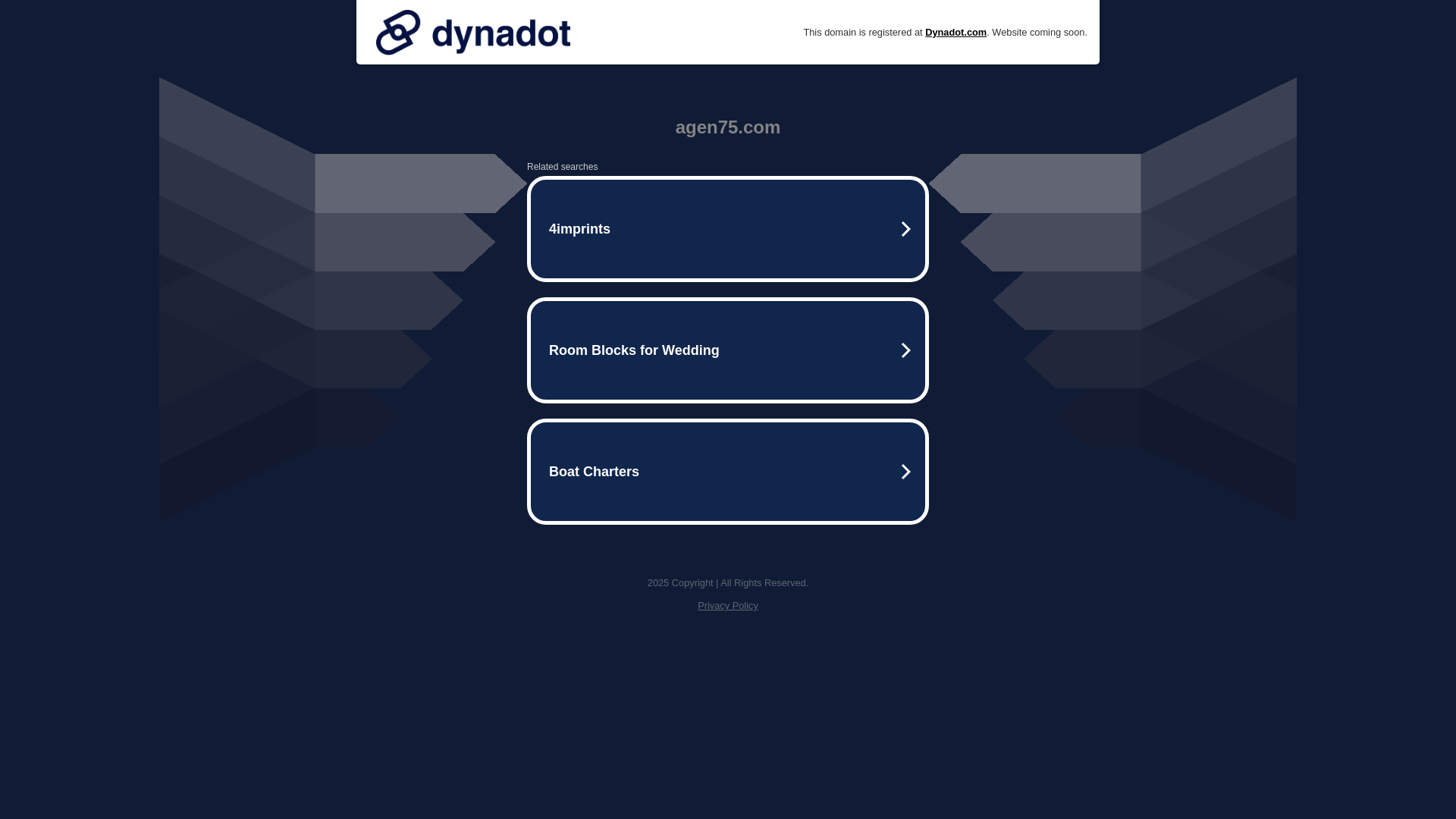 website screenshot of https://agen75.com/