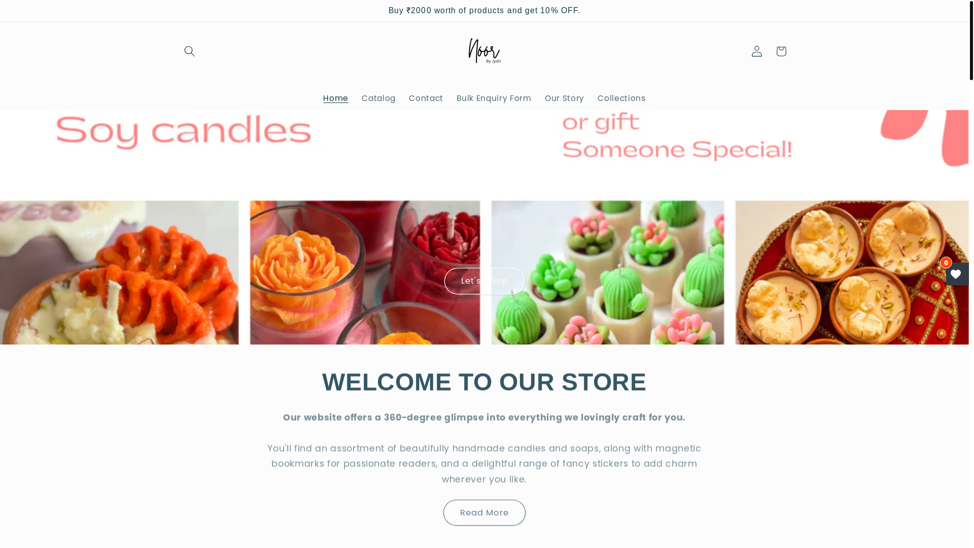 website screenshot of https://noorbyjyoti.com/