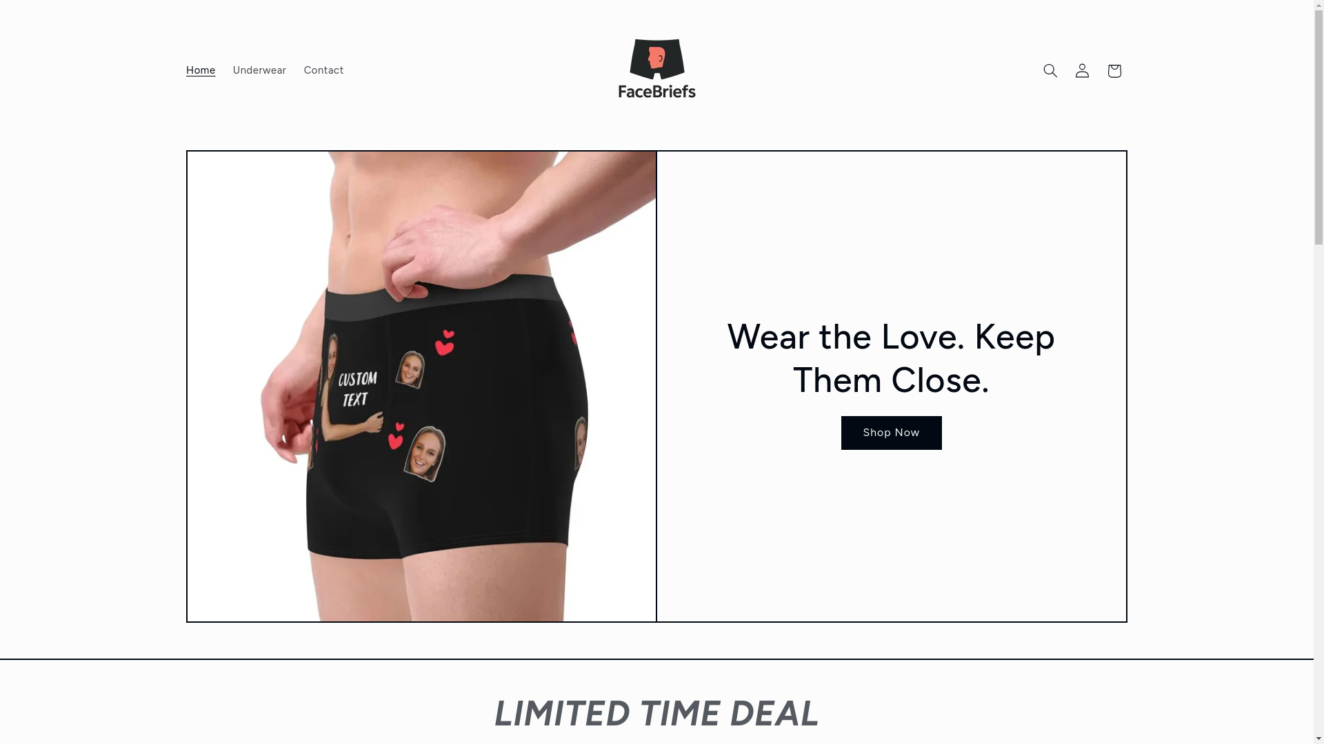 website screenshot of https://facebriefs.shop/
