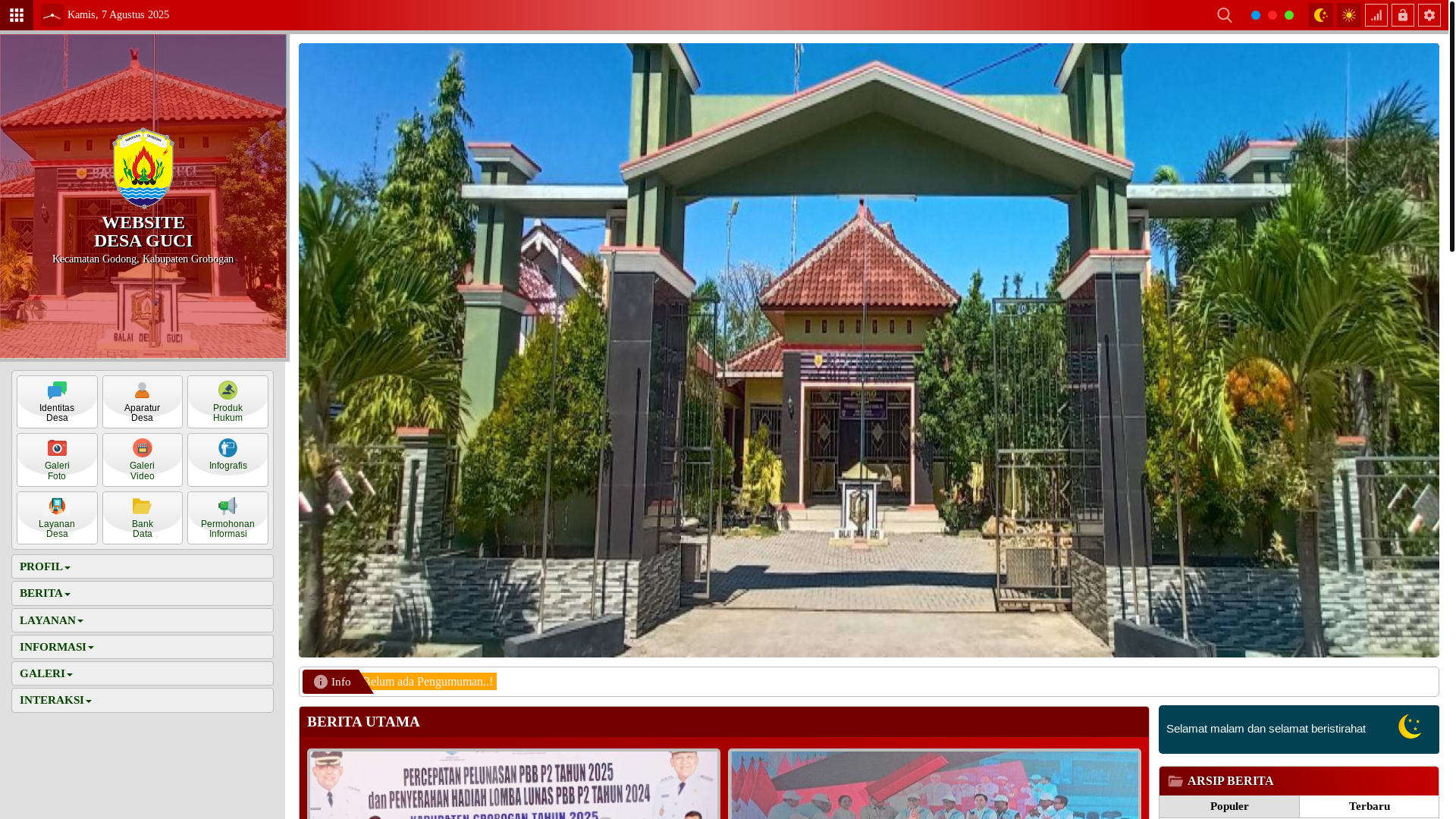 website screenshot of https://karangrejo-grobogan.id/