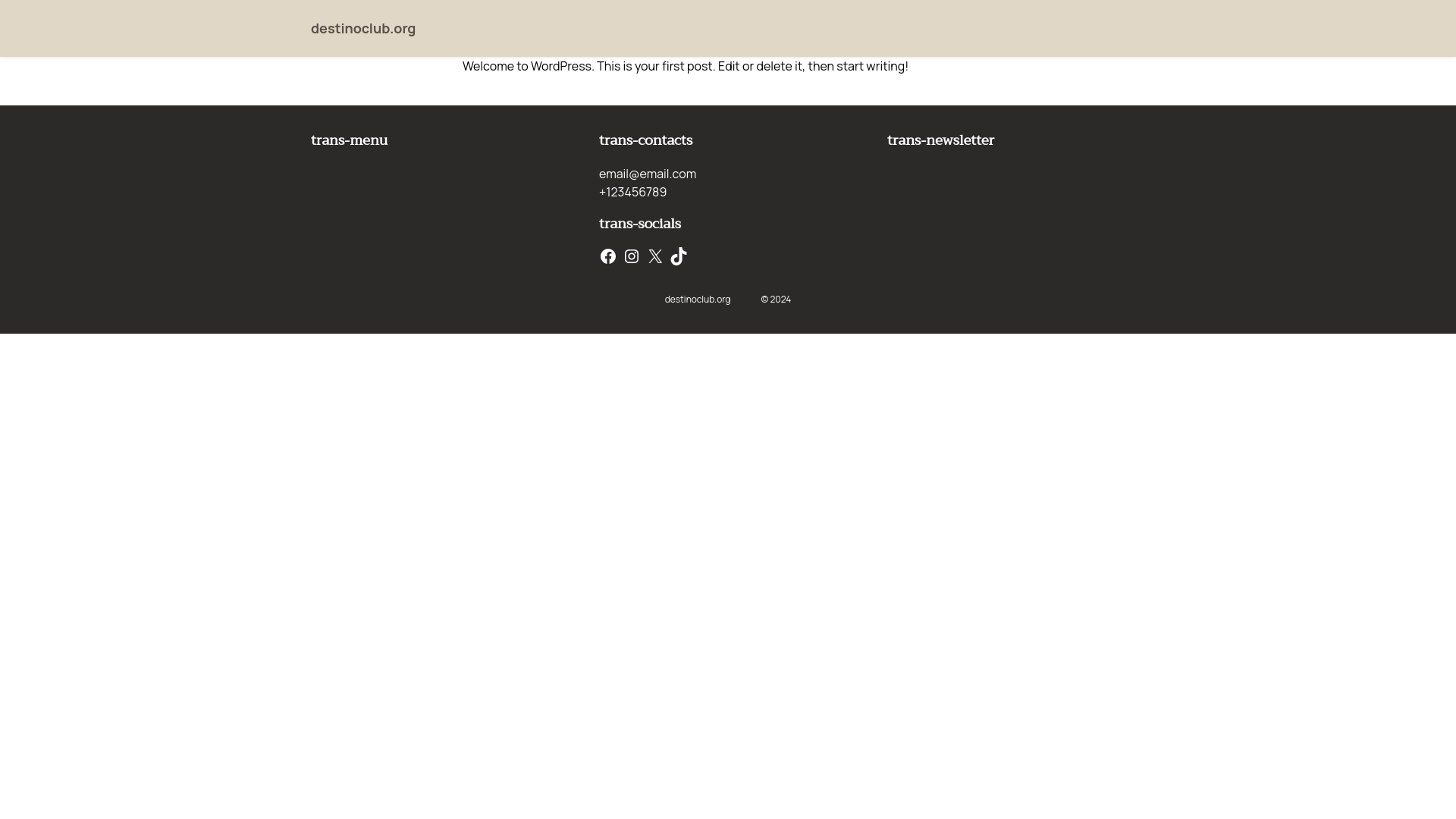 website screenshot of https://destinoclub.org/