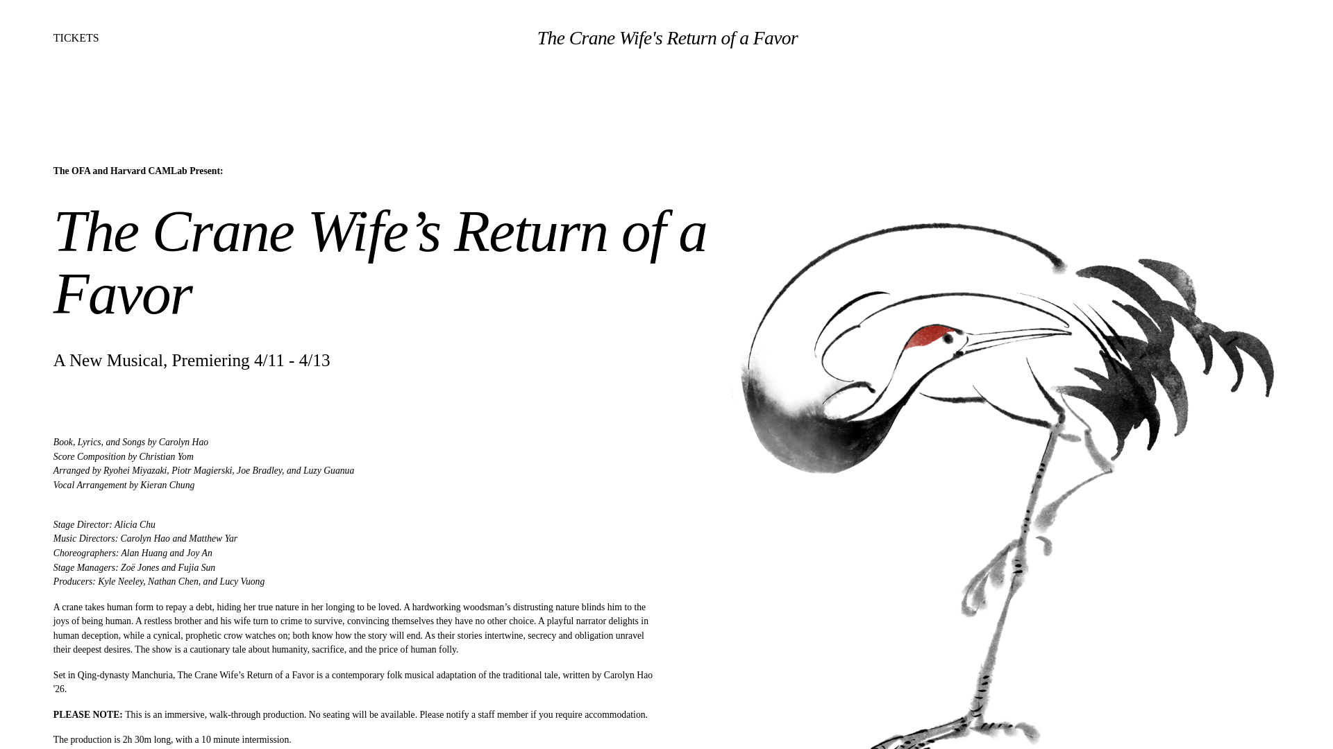 website screenshot of https://cranewifeatharvard.com