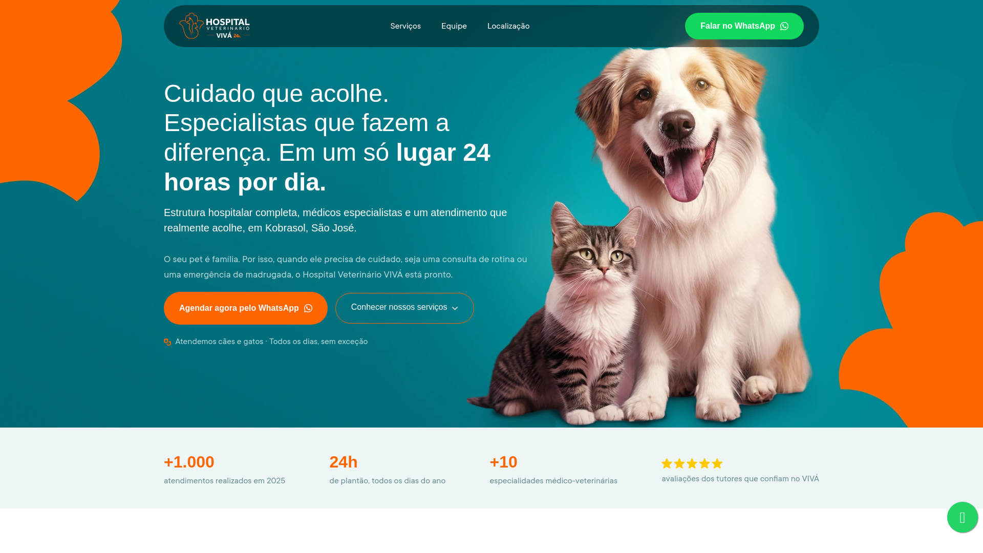 website screenshot of https://veterinario24.com.br