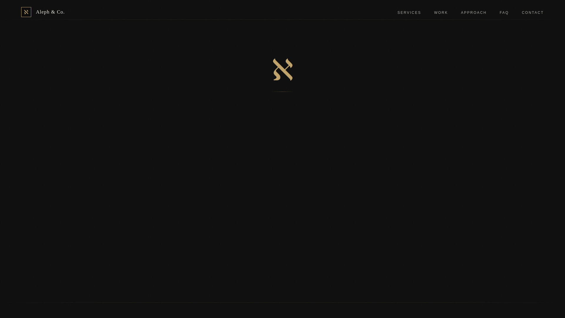 website screenshot of https://alephcardinal.io/