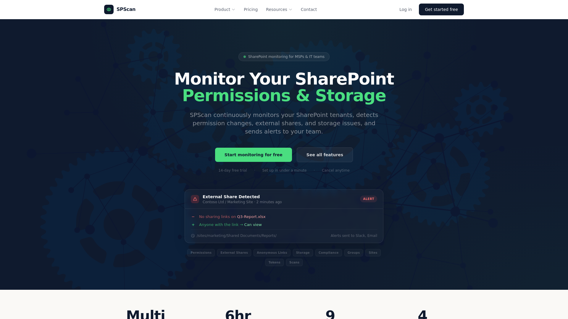 website screenshot of https://spscan.app/