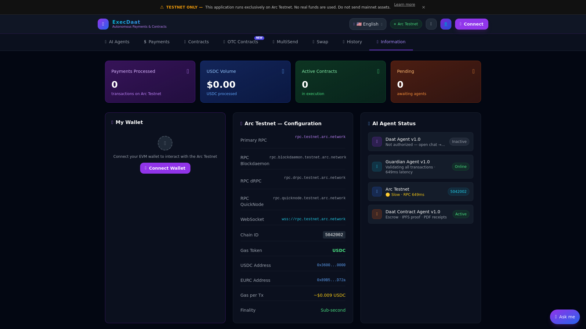 website screenshot of https://execdaatplataform.pages.dev/