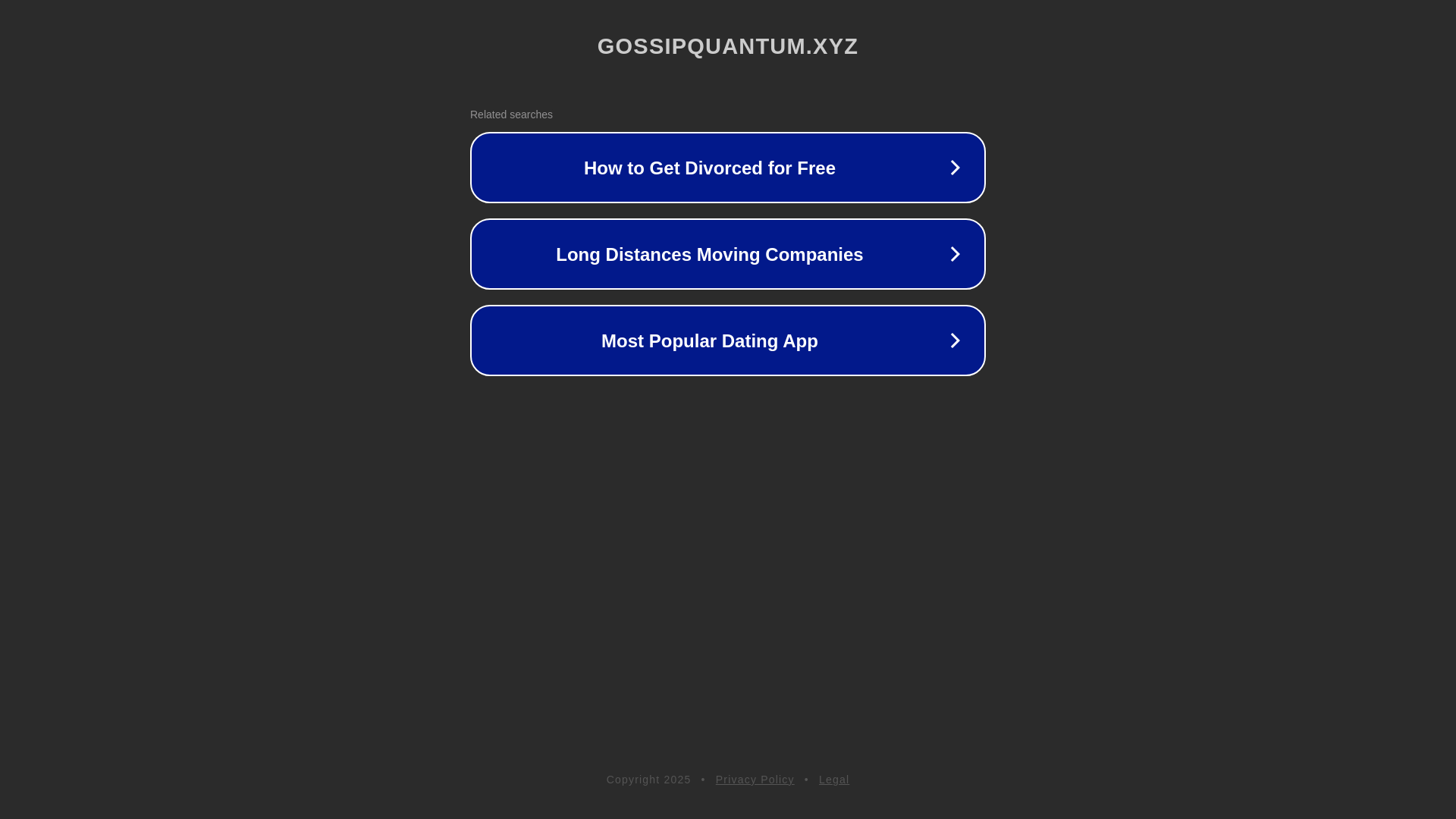 website screenshot of https://gossipquantum.xyz/