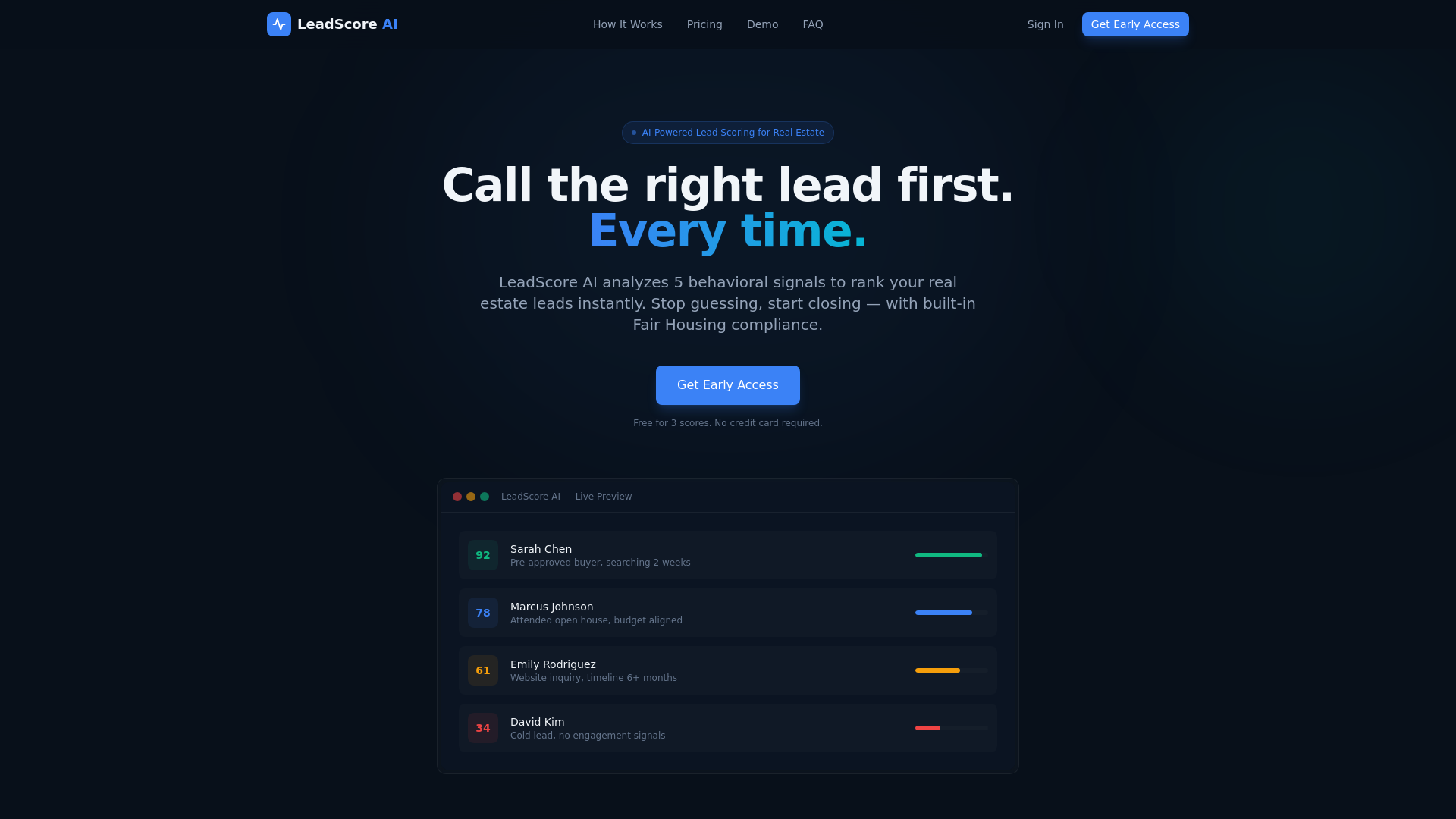 website screenshot of https://agentleadscore.com
