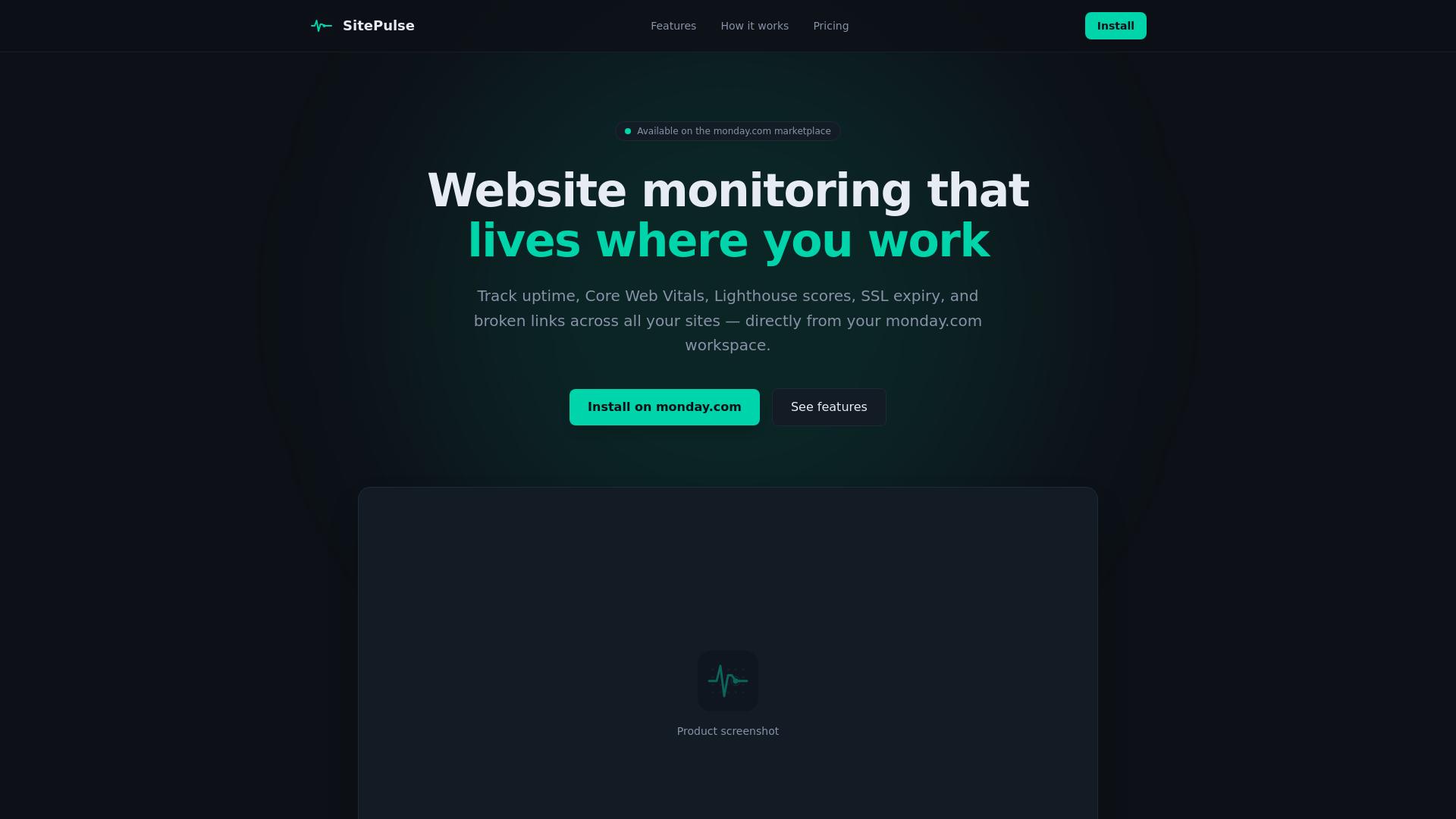 website screenshot of https://trysitepulse.app