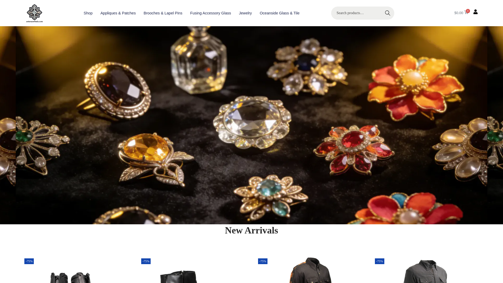 website screenshot of https://unionavefinds.com/