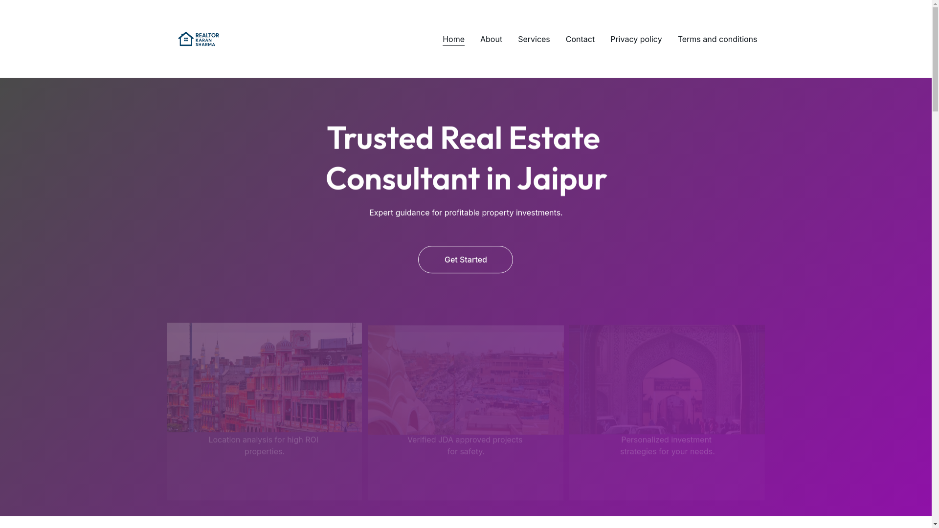 website screenshot of https://realtorkaransharma.online/