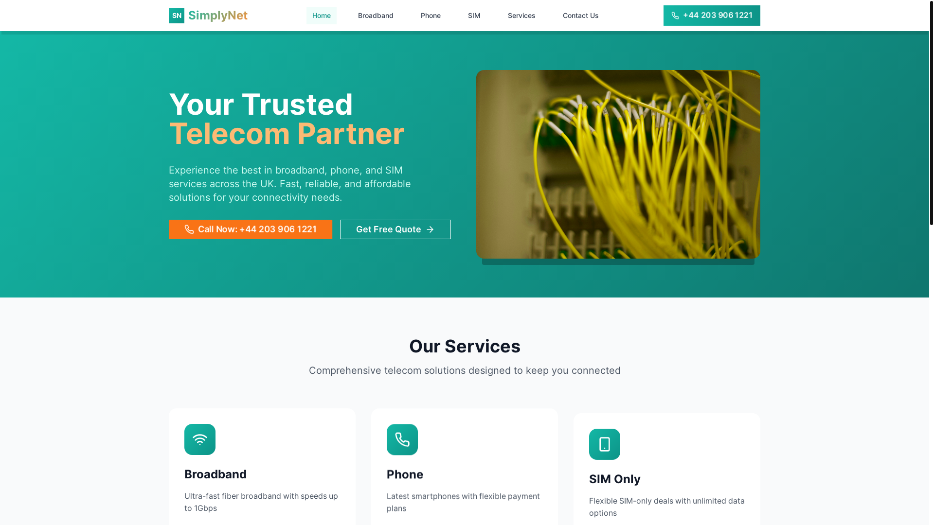 website screenshot of https://simplynet.fun/