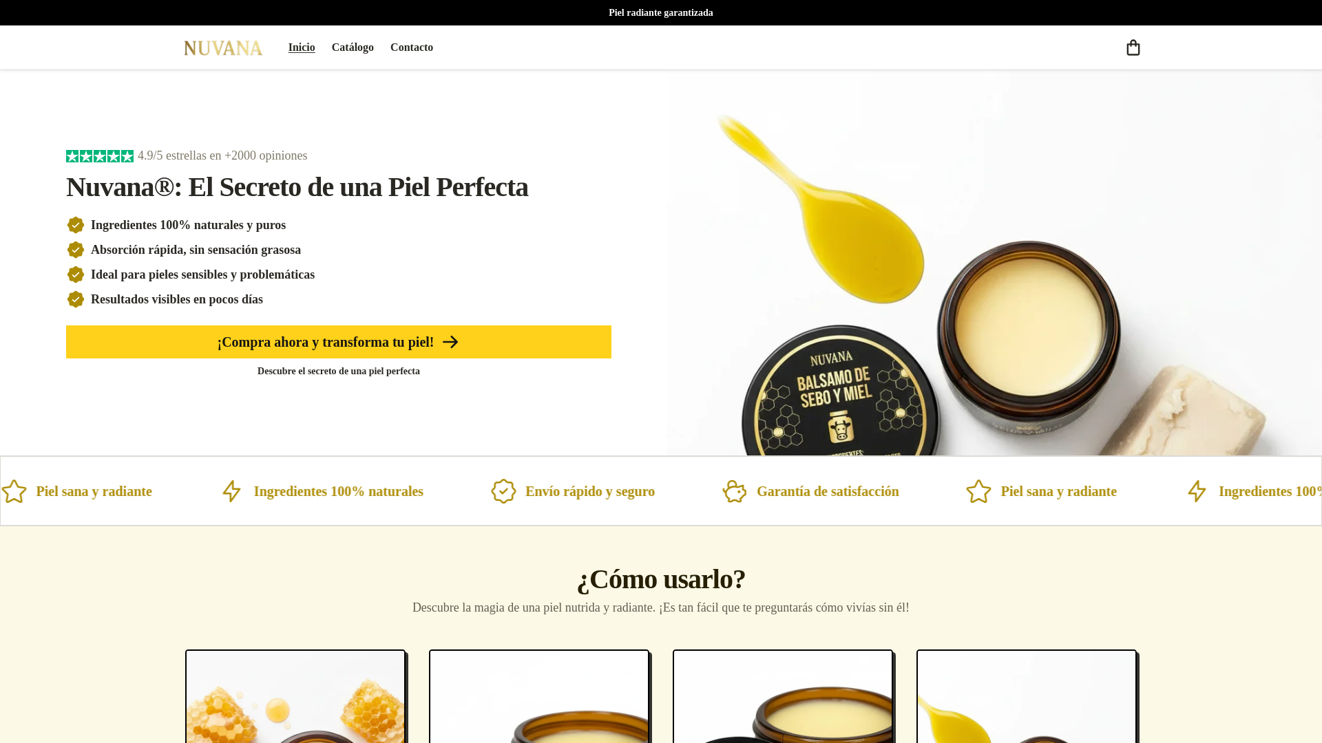 website screenshot of https://nuvanabelleza.com/