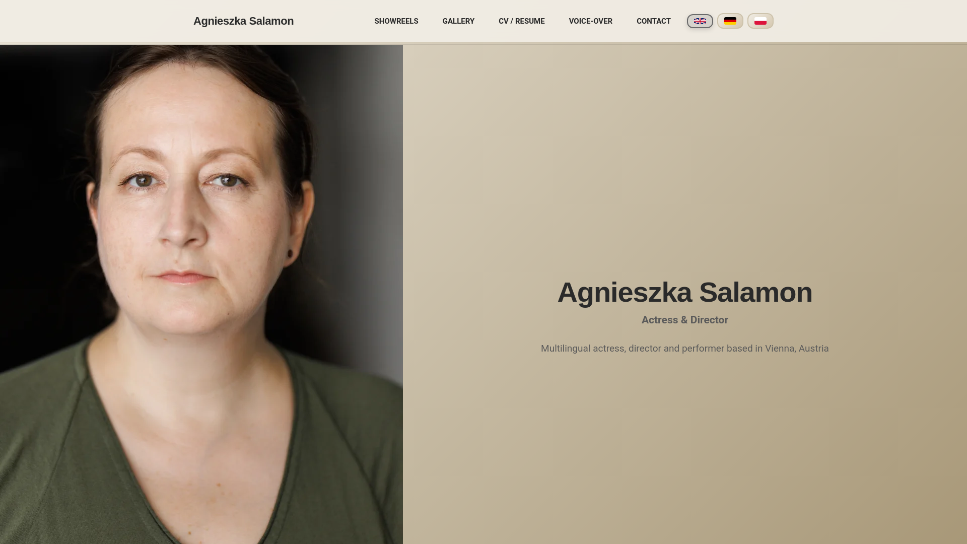 website screenshot of https://agnsalamonactingportfolio.pages.dev/