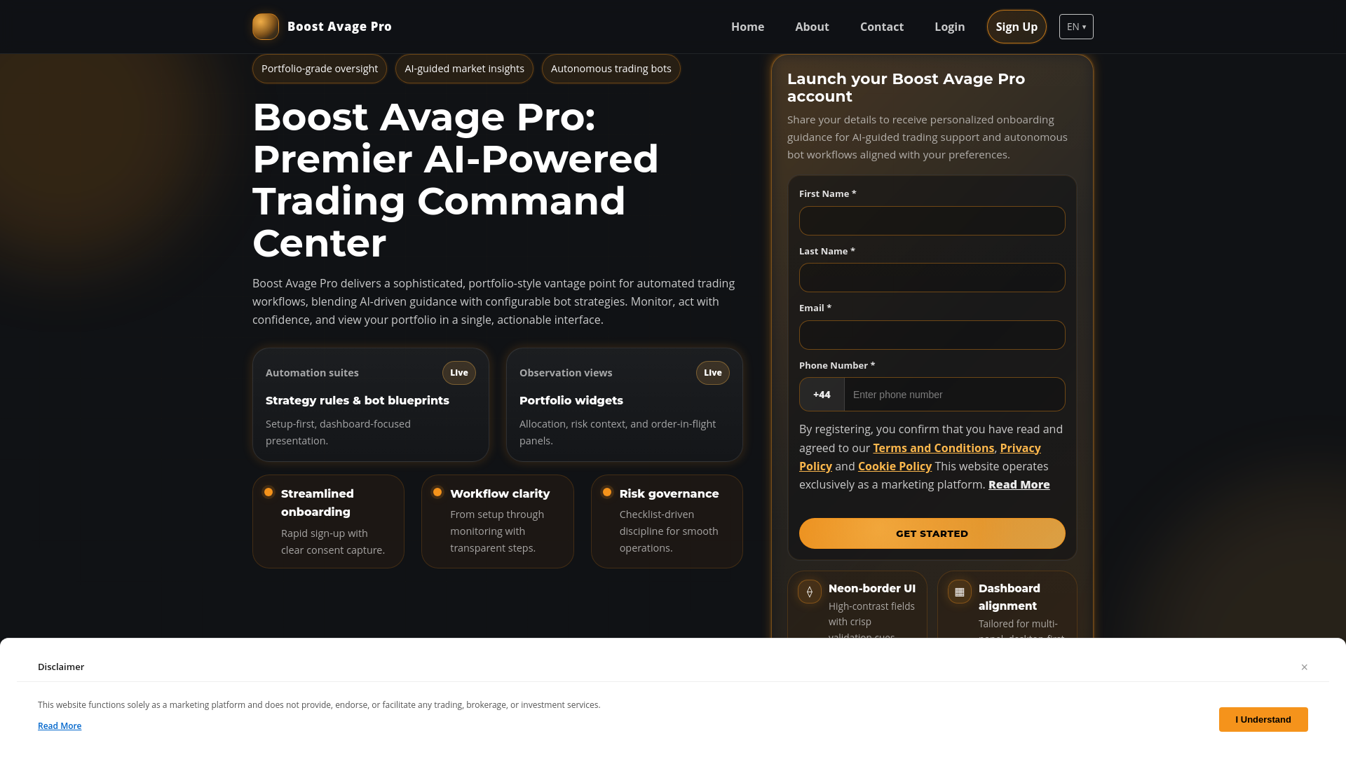 website screenshot of https://boostavagepro.digital