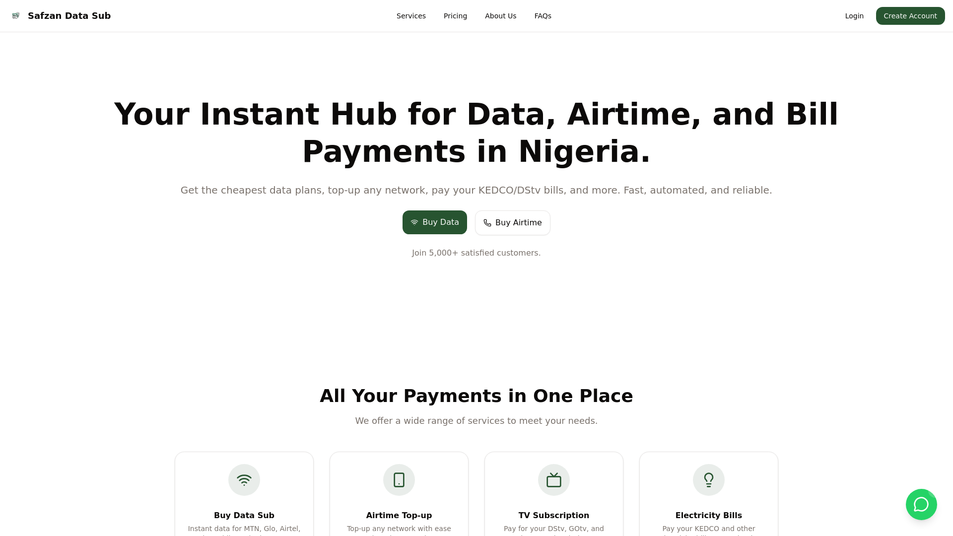 website screenshot of https://safzandatasub.com