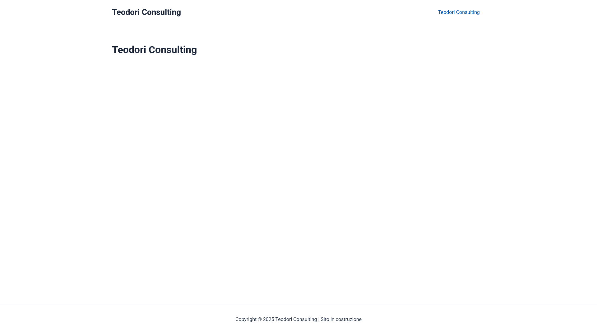 website screenshot of https://teodoriconsulting.it/