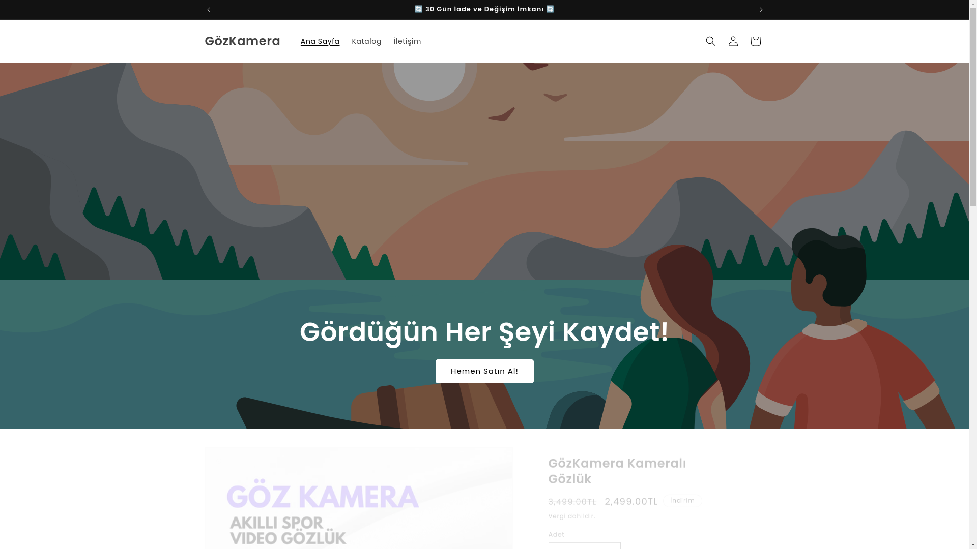 website screenshot of https://gozkamera.shop/