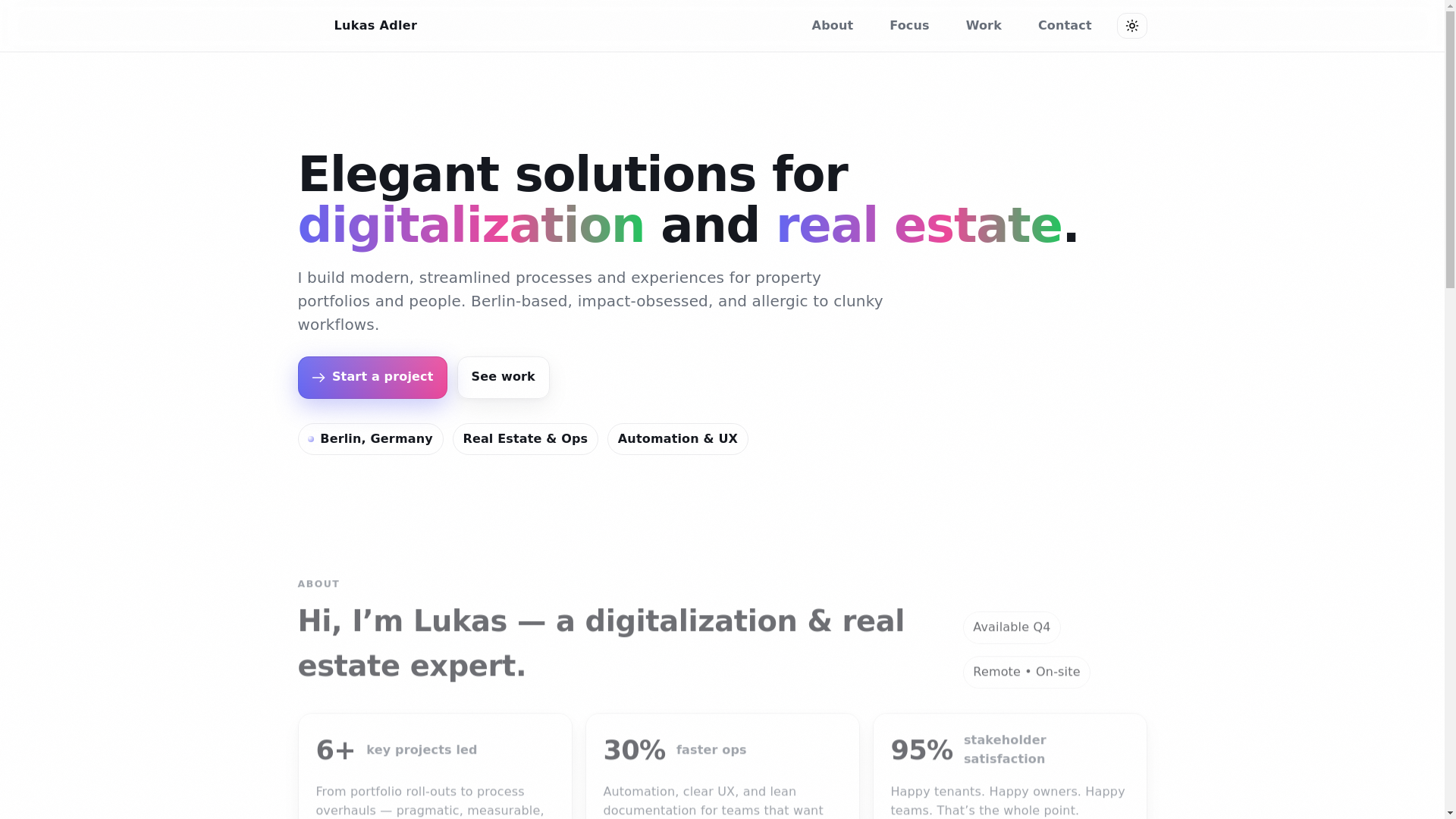 website screenshot of https://lukasadler.pages.dev/