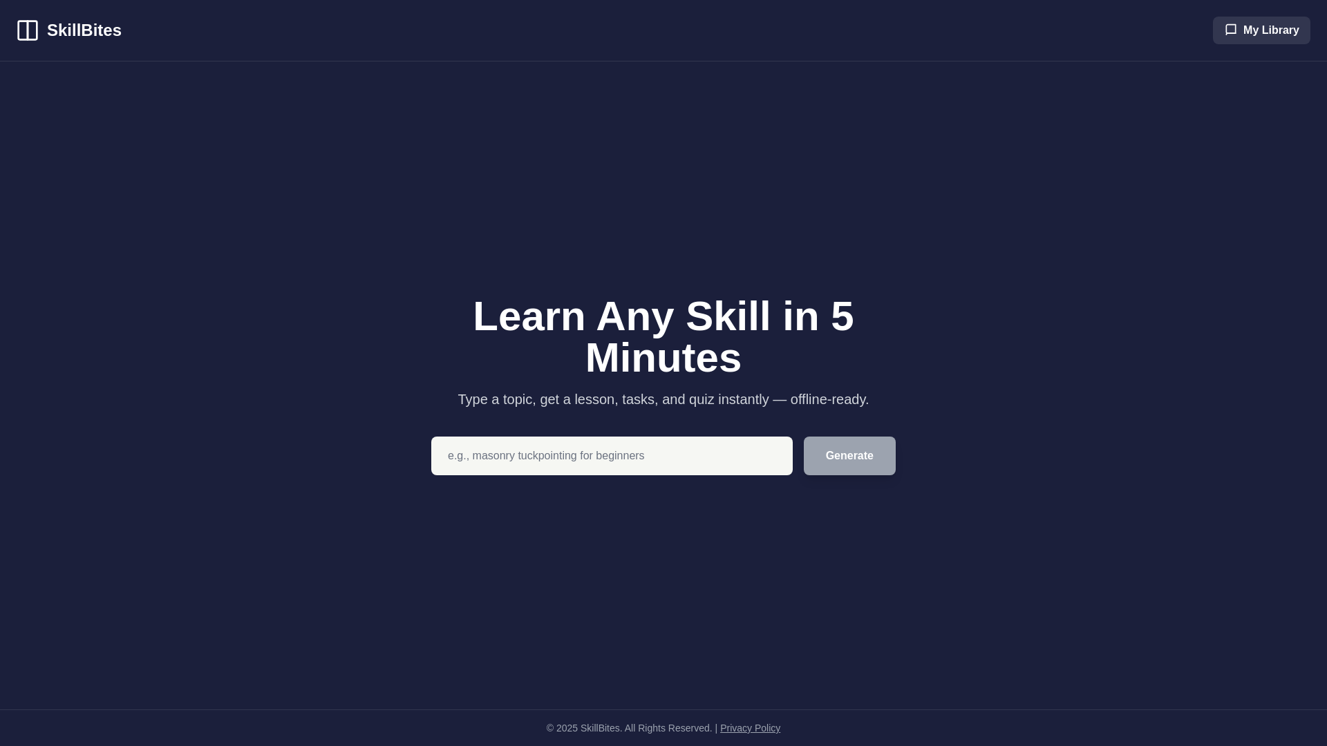 website screenshot of https://skill-bites.pages.dev/