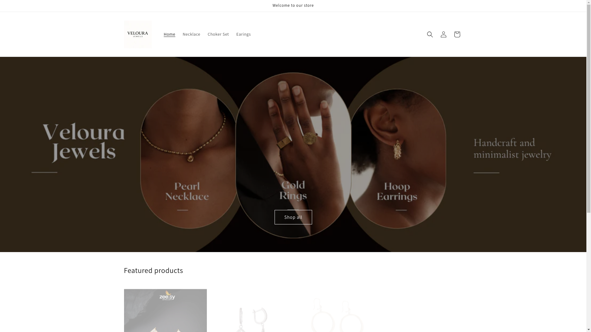 website screenshot of https://velaurajewels.com/