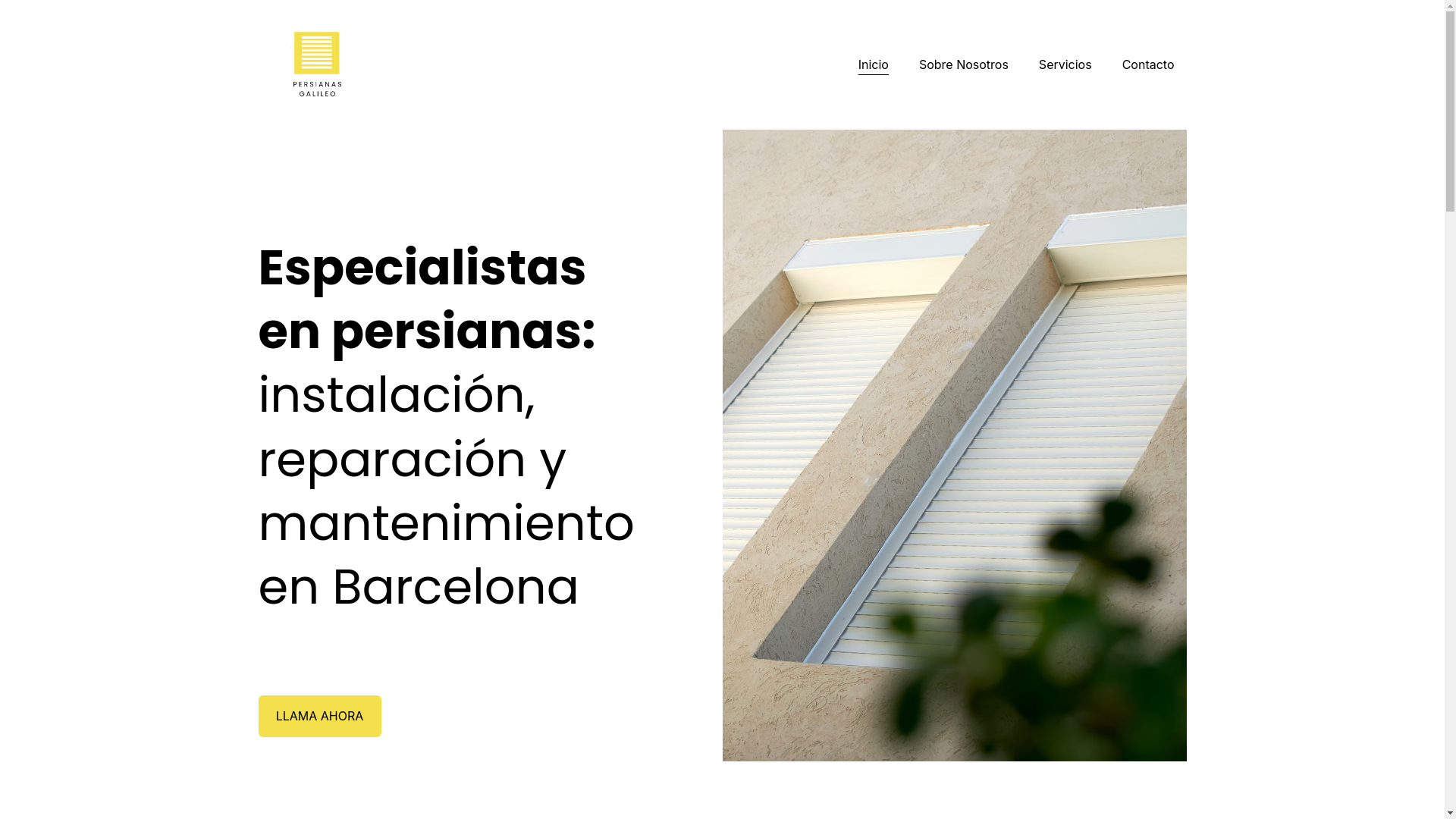 website screenshot of https://galileopersianasbarcelona.es/