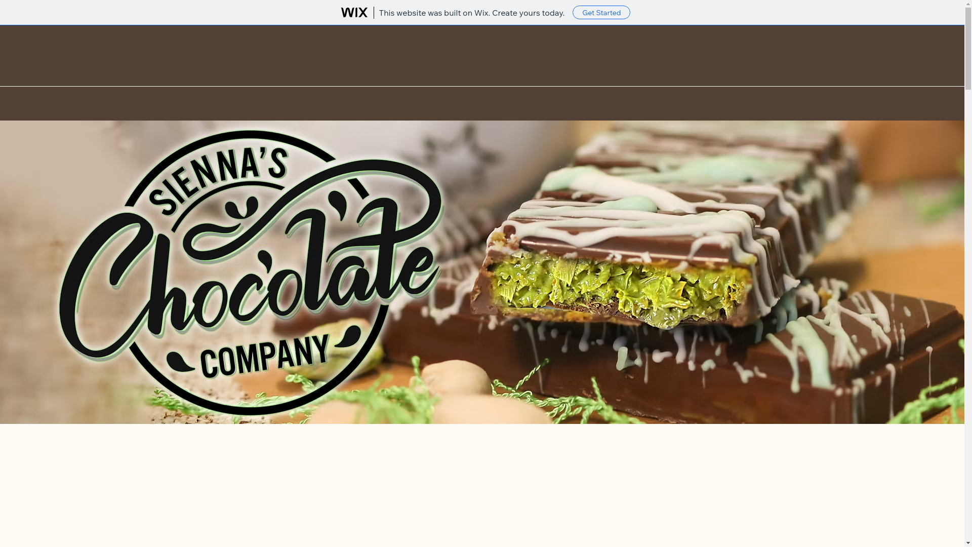 website screenshot of https://siennaschocolatecompany.com/