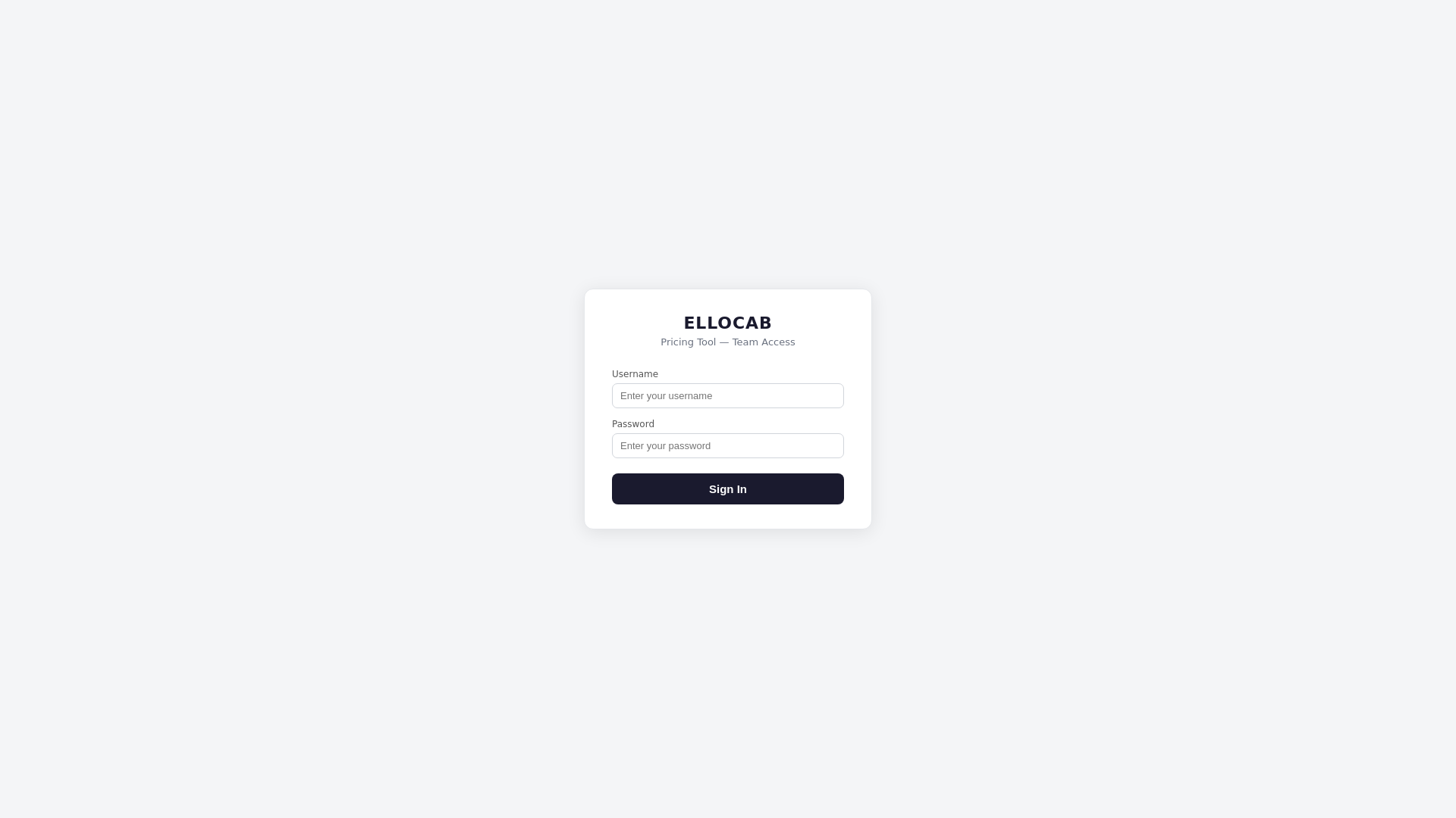 website screenshot of https://ellocab-pricing.pages.dev/