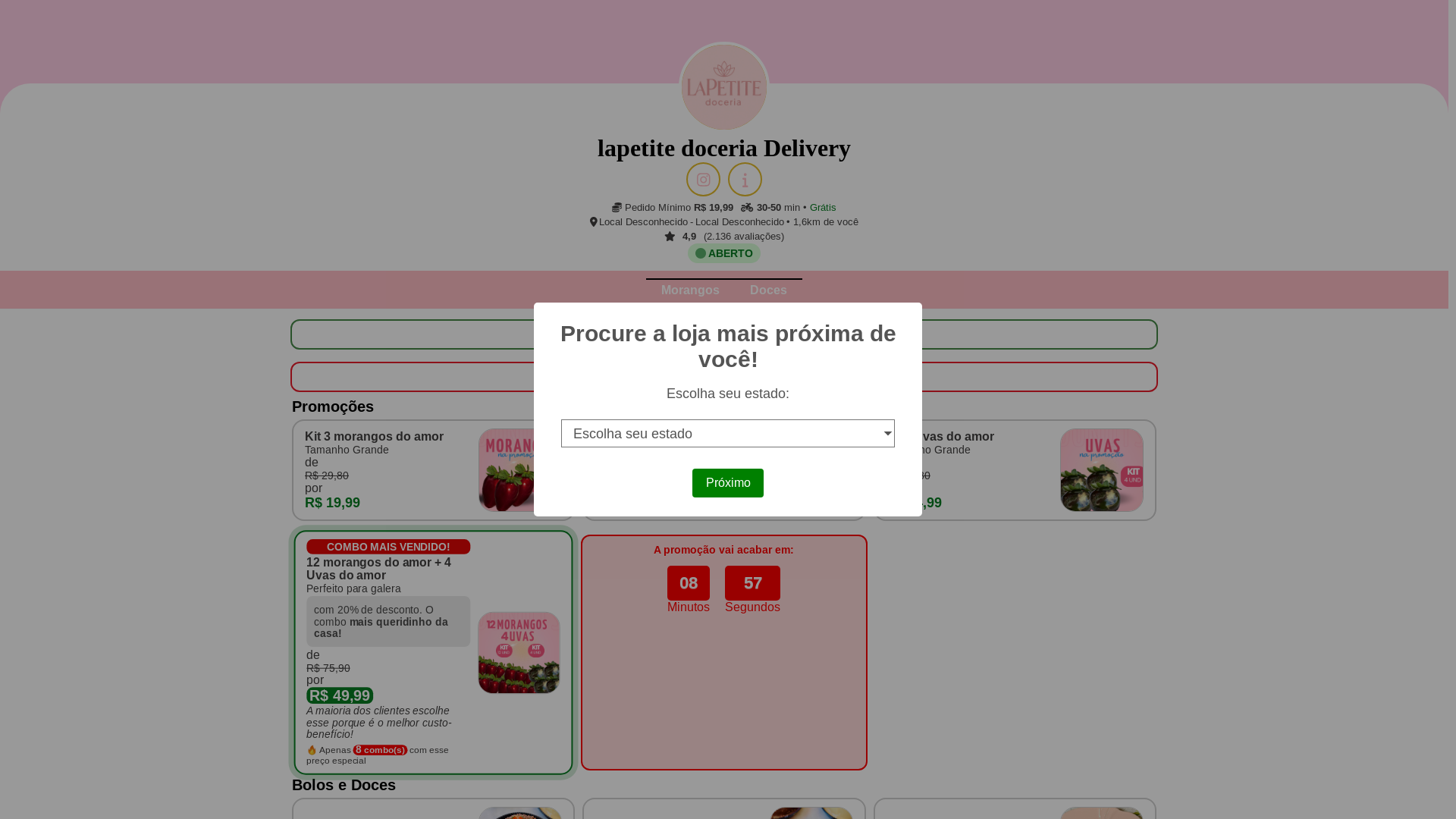 website screenshot of https://lapetitedoceria.shop/