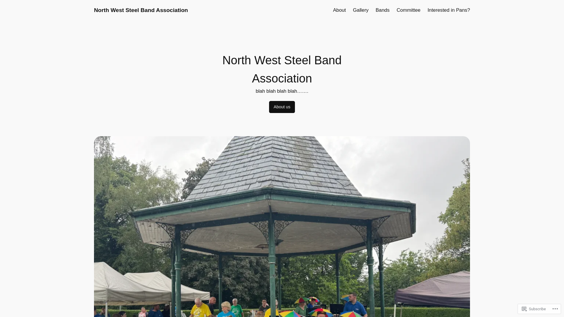 website screenshot of https://northweststeelbandassociation.co.uk/