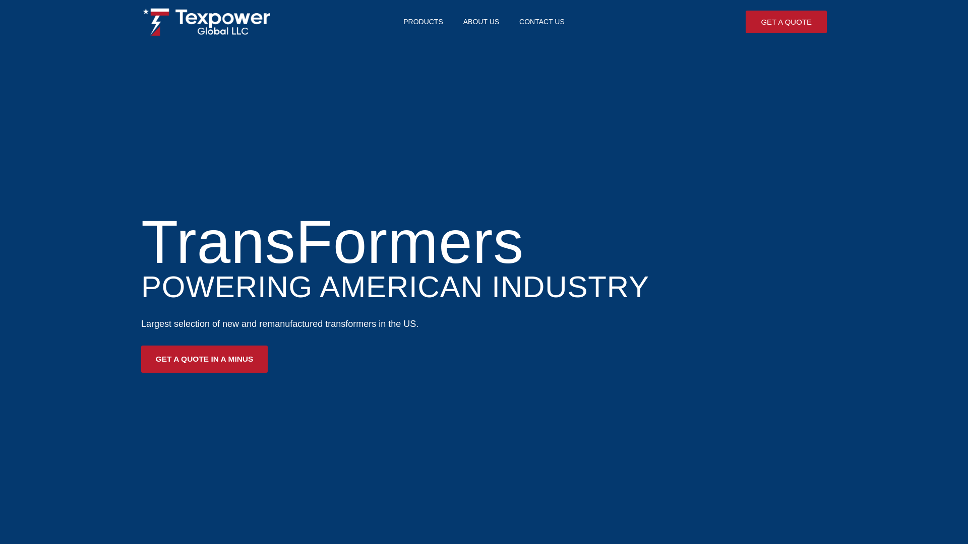 website screenshot of https://texpowerglobal.com/