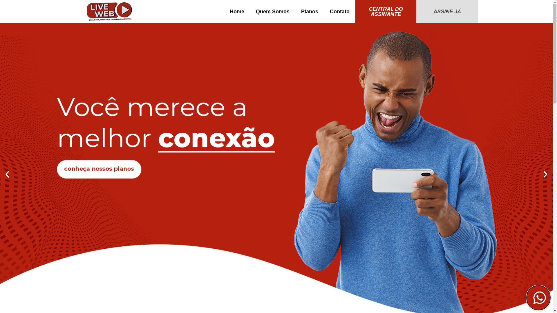 website screenshot of https://livewebtelecom.com.br/