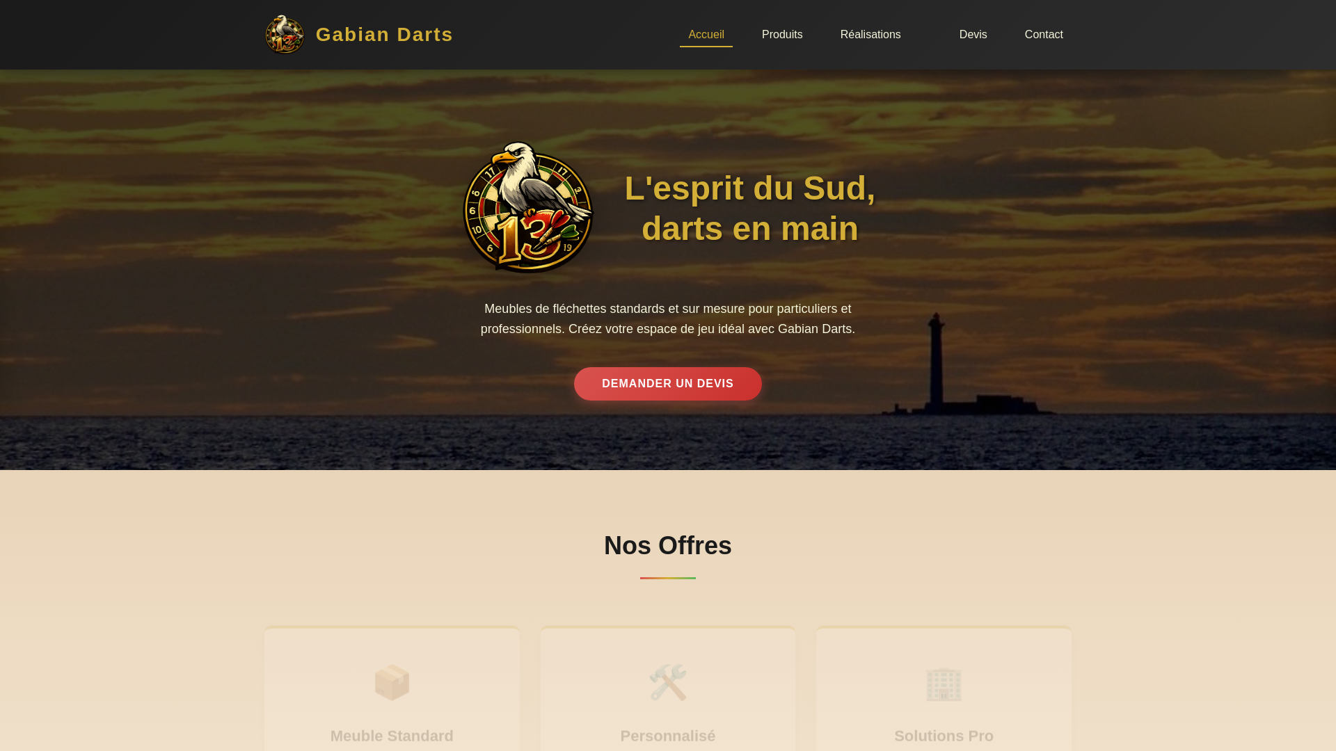 website screenshot of https://gabian-darts.pages.dev/