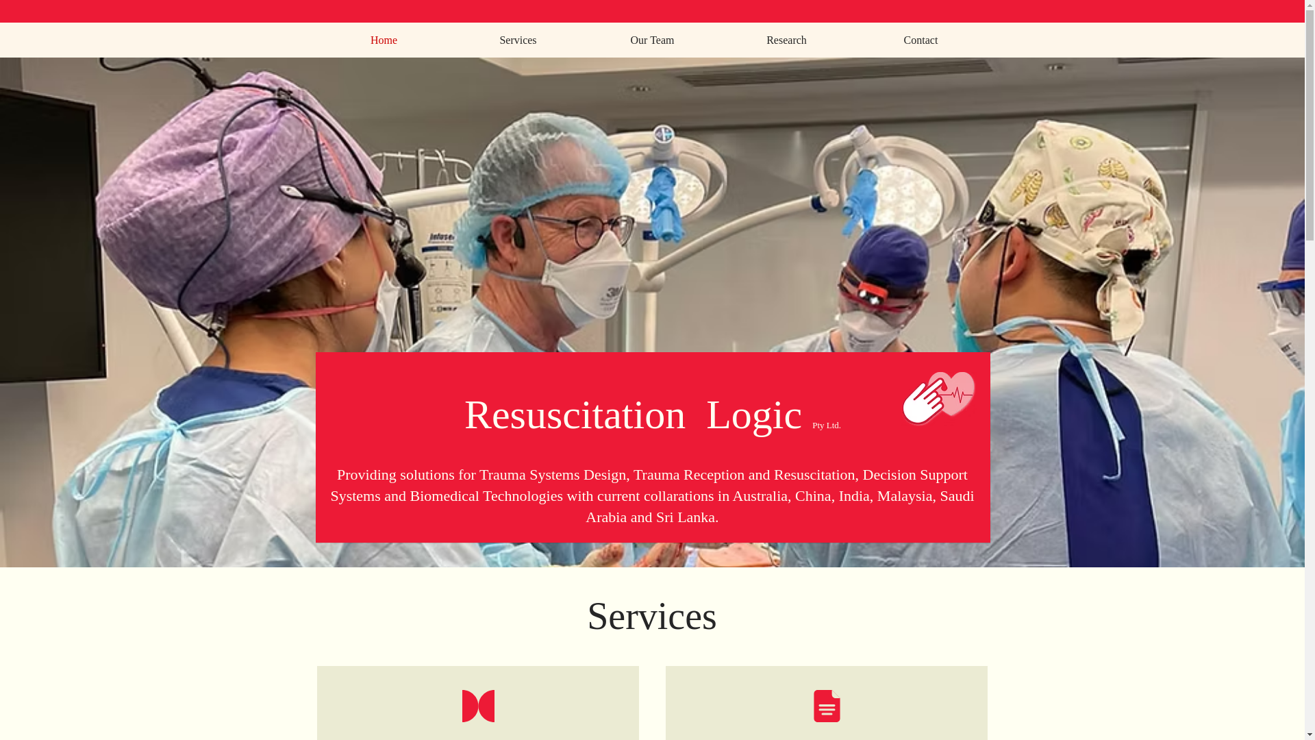 website screenshot of https://resuscitationlogic.com.au/