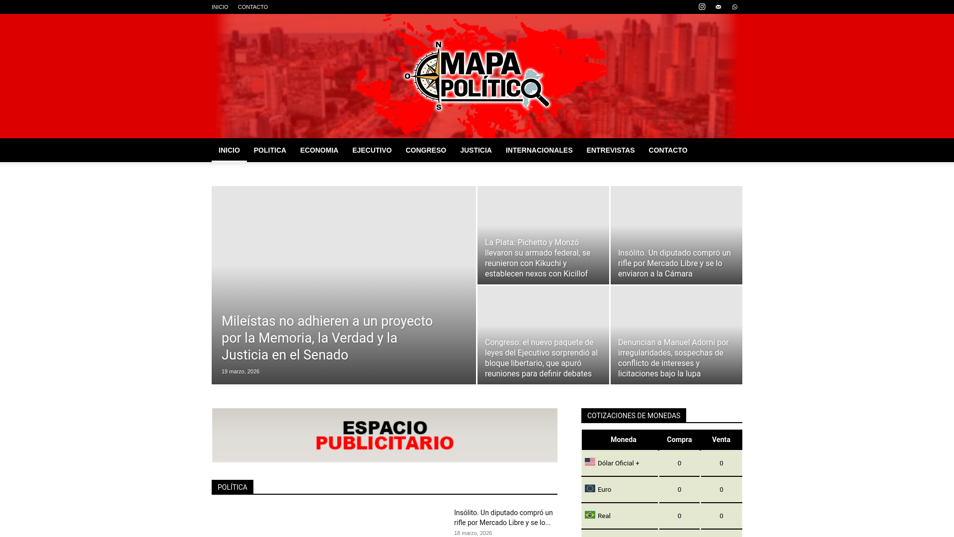 website screenshot of https://mapapolitico.com.ar/