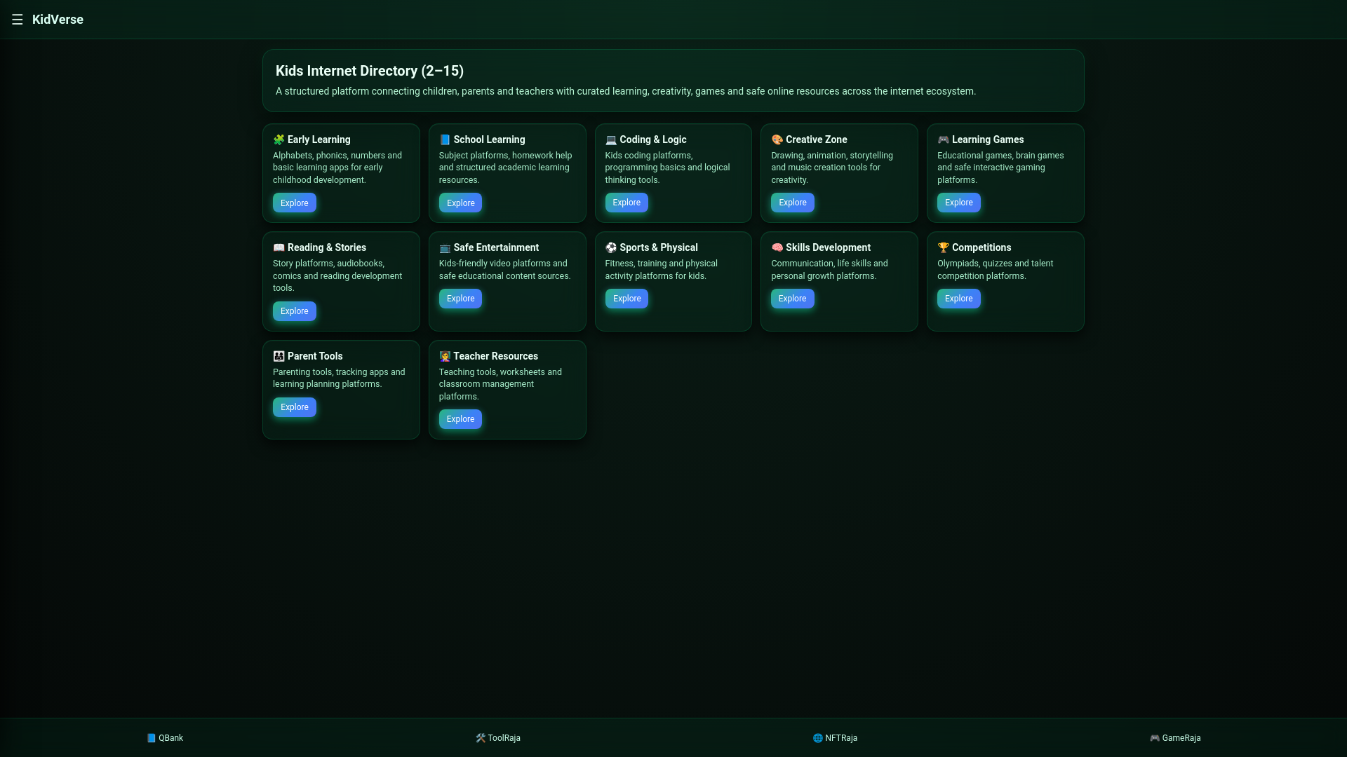 website screenshot of https://kidverse-383.pages.dev/