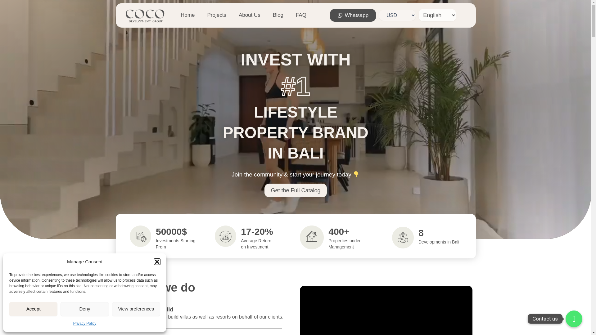 website screenshot of https://cocodevelopmentbali.com/