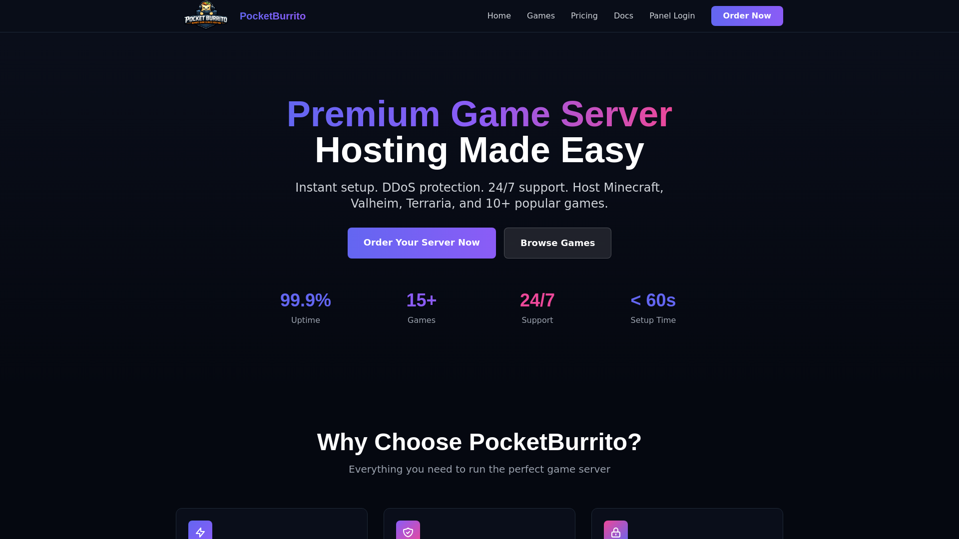 website screenshot of https://pocketburrito.pages.dev/