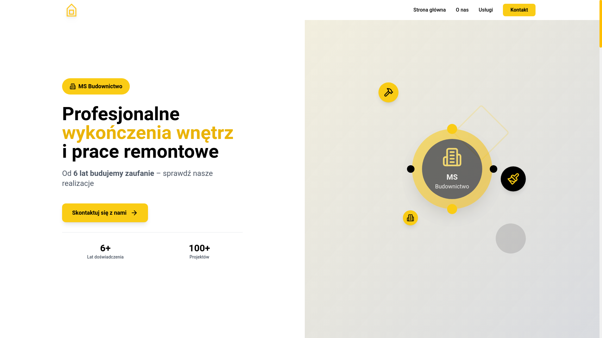 website screenshot of https://ms-budownictwo.com/